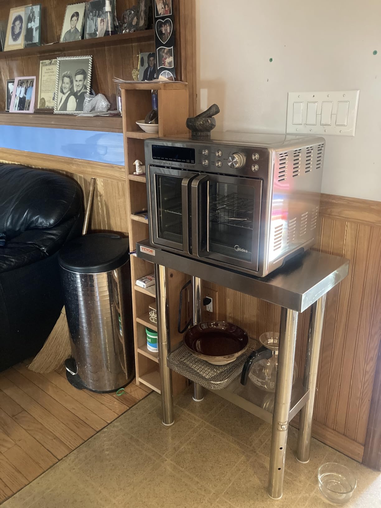 Mophorn 24x18x34 Inch Stainless Steel Work Table 3-Stage Adjustable Shelf with 4 Wheels Heavy Duty Commercial Food Prep Worktable with Brake for Kitchen Prep Work customer photo 1