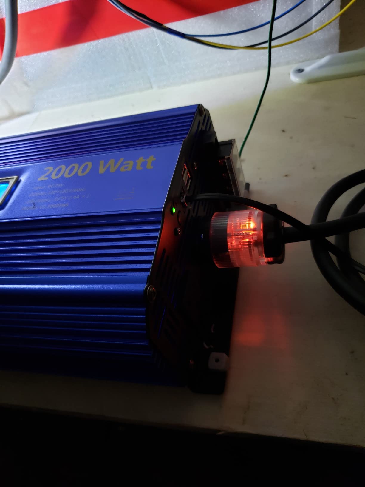 1500Watt Pure Sine Wave Inverter 12V DC to 110V 120V AC Power Inverter with Remote Control LCD Display and 2x2.4A USB Ports 3 AC Outlets Compatible with Lithium Battery for Home RV Truck by VOLTWORKS customer photo 2