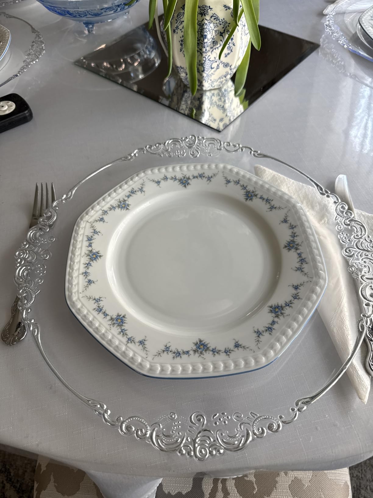 Efavormart 6-Pack Gold Baroque Charger Plates - 13