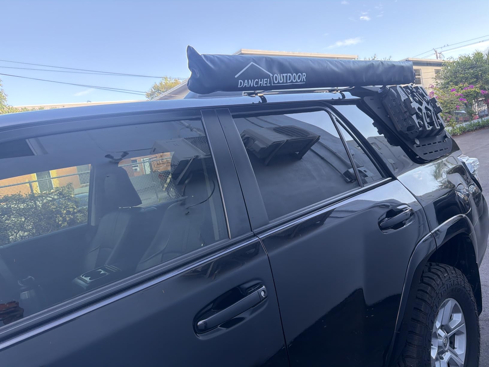 DANCHEL OUTDOOR Car Awning 4.9x6.5ft Roof Rack Pull-Out Sun Shelter Canopy, Waterproof 4x4 Vehicle Side Overland Awning Camping, Gray customer photo 1