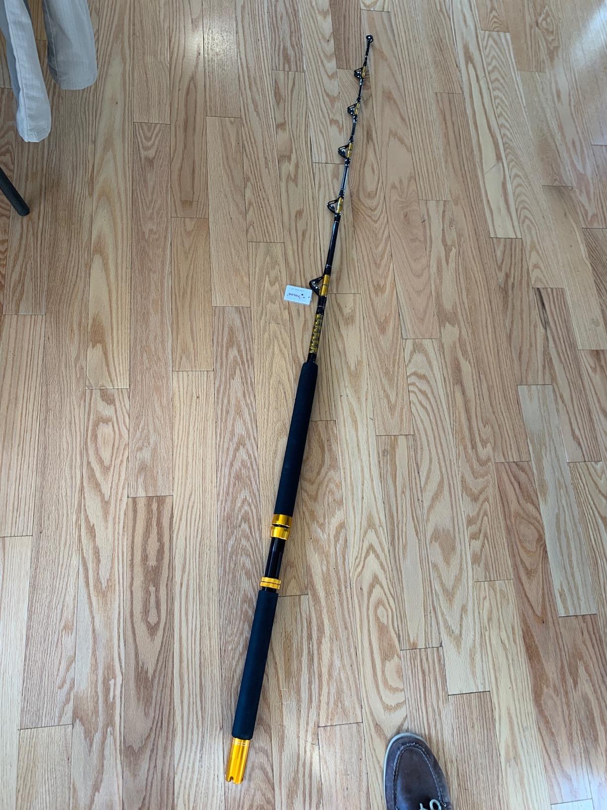 Fiblink 1-Piece/2-Piece Saltwater Offshore Heavy Trolling Rod Big Game Roller Rod Conventional Boat Fishing Pole (5 Feet 6 Inch, 30-50 lb/50-80 lb/80-120 lb) customer photo 1