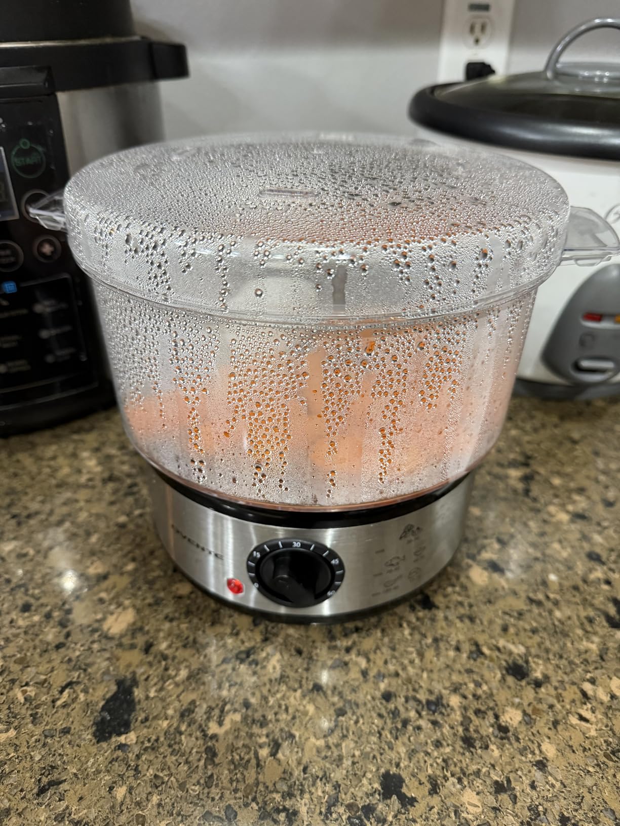 OVENTE 2-Tier Electric Food Steamer, 5 Quart Stainless Steel Stackable Steam Cooker with 400W Power, 60-Minute Timer & Auto Shut-Off, Dishwasher Safe, Silver FS62S customer photo 2