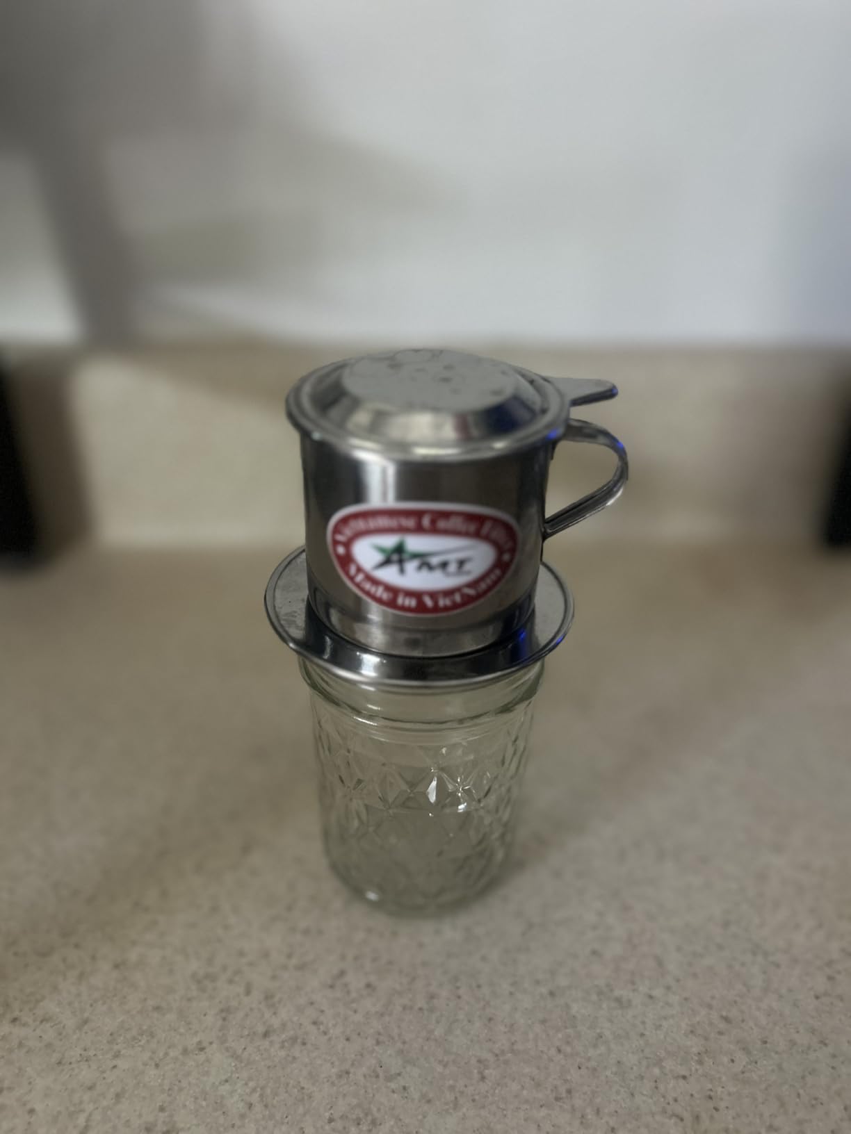 AMT 13 oz Coffee Maker - Vietnamese Phin Filter with Cork, Screw Down Coffee Dripper customer photo 1