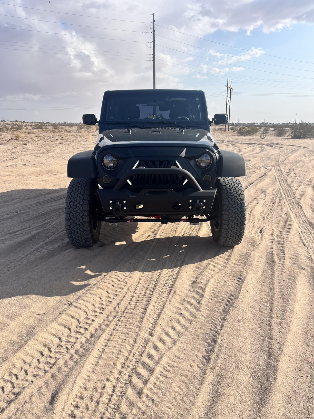 TACTIK HD Stubby Front Bumper with Bull Bar Hoop - Fits Jeep Wrangler JK 2007-2018 - Short Width - Integrated Winch and Fog Light Mounts - Heavy Duty Steel - Includes D-Rings customer photo 1