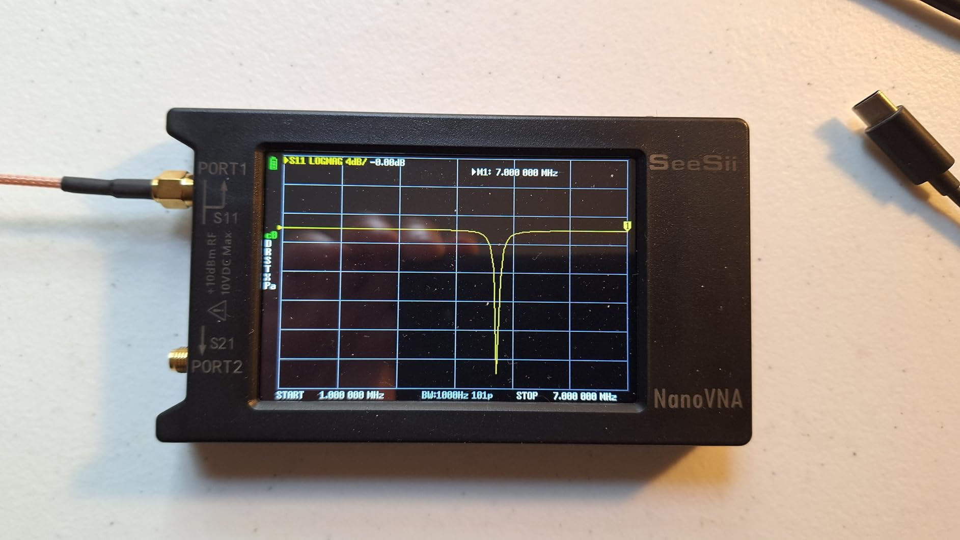 SEESII Upgraded NanoVNA-H4 Vector Network Analyzer Latest V4.4 9KHz-1.5GHz HF VHF UHF 4
