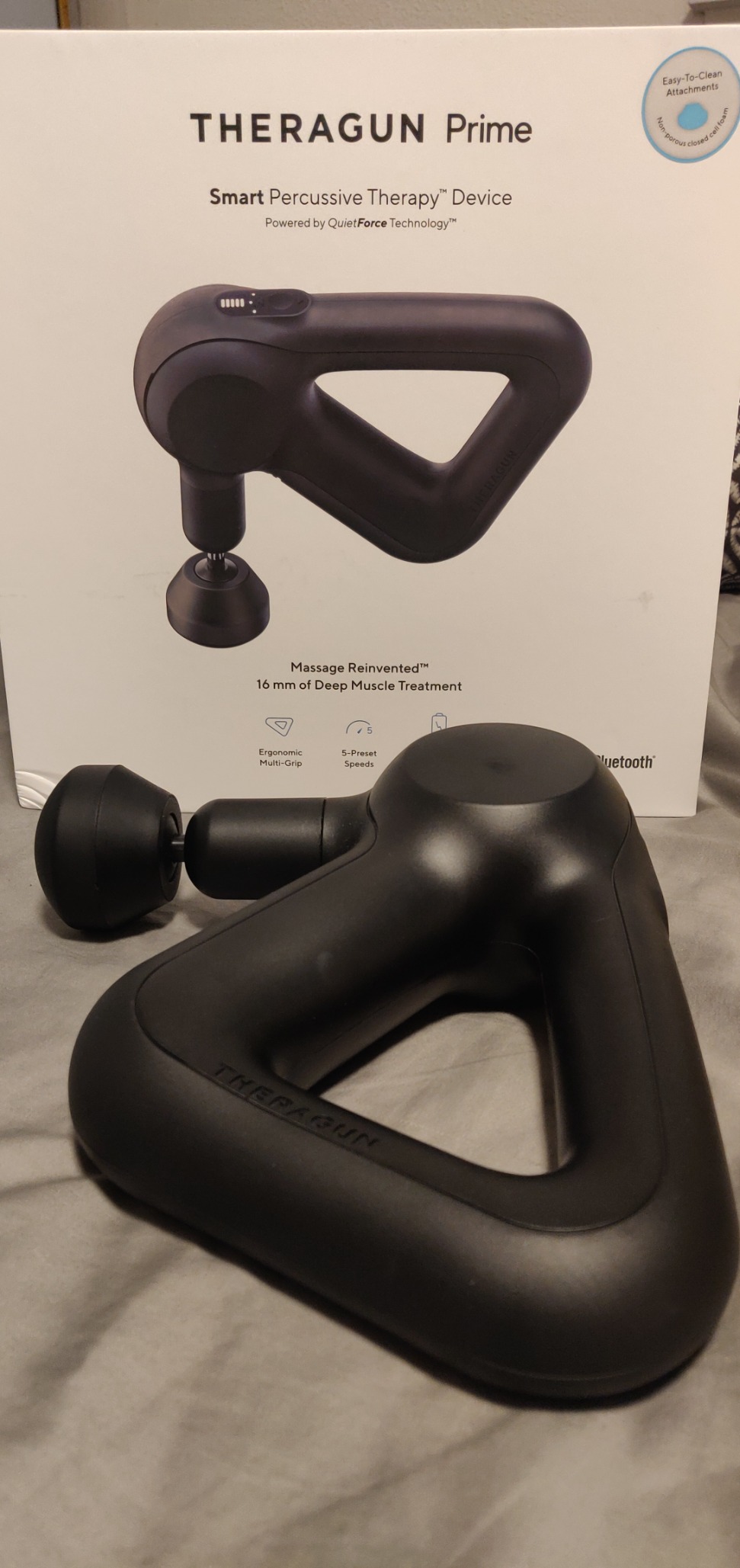 TheraGun Therabody Prime (4th Generation) - Deep Tissue Percussion Therapy Massage Gun - Bluetooth Enabled, Personal Massager for Pain Relief in Neck, Back, Leg, Shoulder and Body customer photo 1