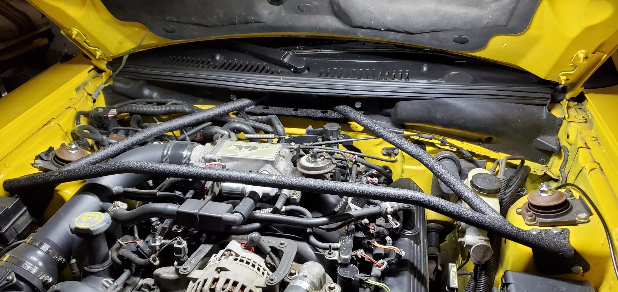 Strut Tower Brace | Tubular Chassis Support Compatible with 1994-2004 Ford Mustang GT & V6 customer photo 1