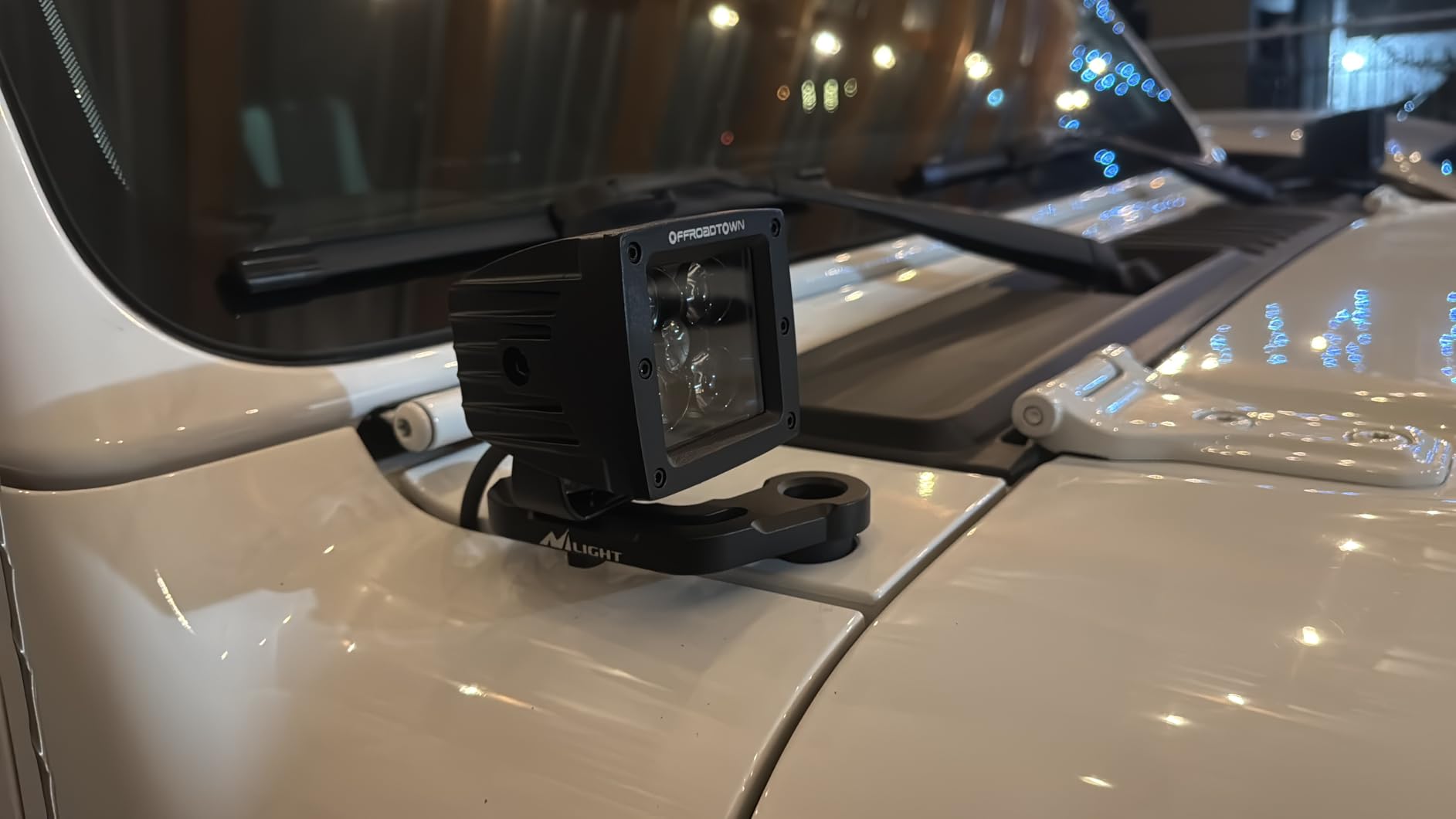 OFFROADTOWN LED Cubes, 2PCS 3 Inch 100W CREE LED Pods Spot Beam Off Road Driving Lights LED Cube Lights Fog Light Reverse Ditch Light for Trucks Pickup Motorcycle UTV ATV SUV Boat customer photo 2