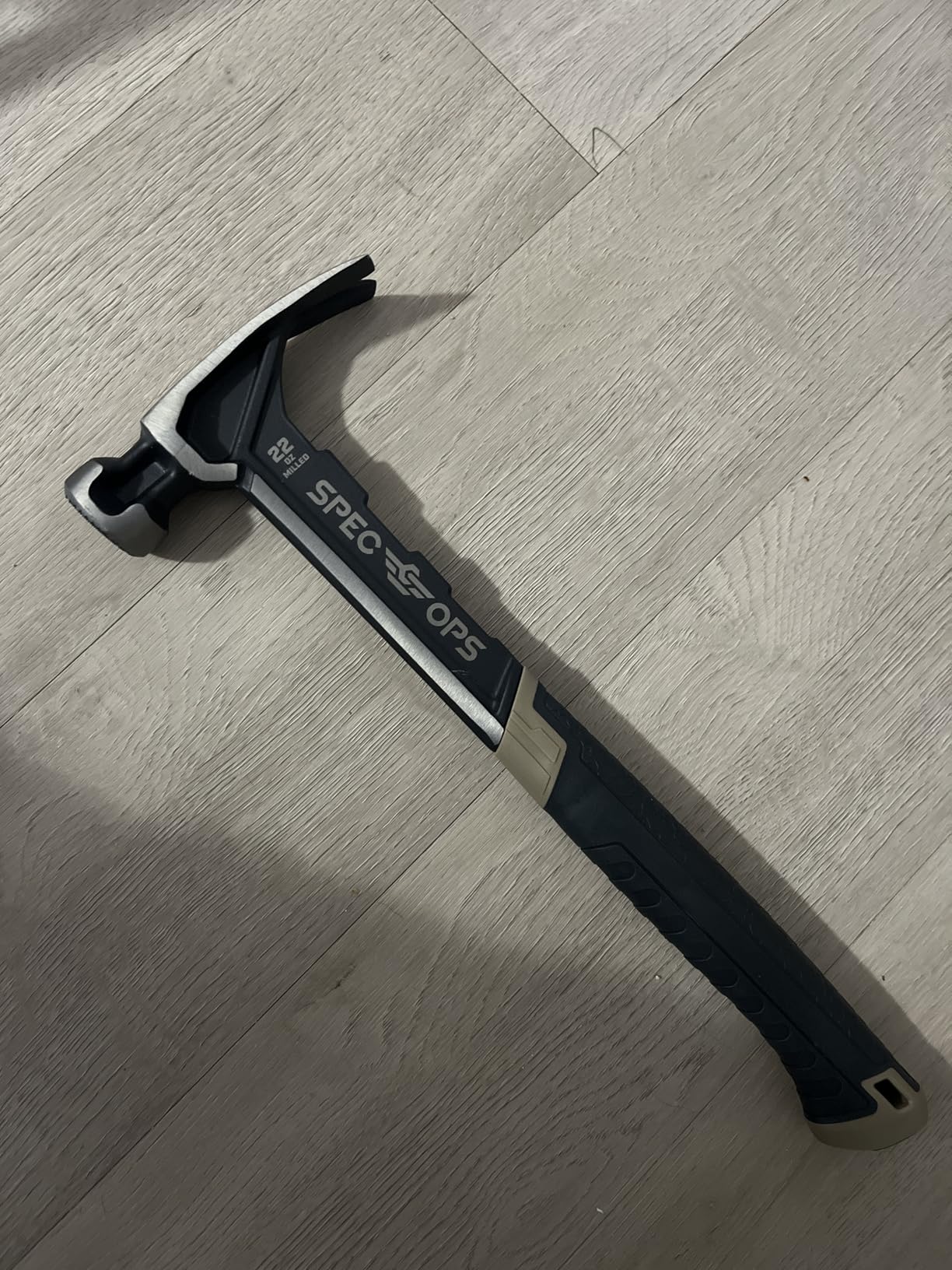 Spec Ops Tools Framing Hammer, 22 oz, Rip Claw, Milled Face, Shock-Absorbing Grip, 3% Donated to Veterans Black/Tan customer photo 1