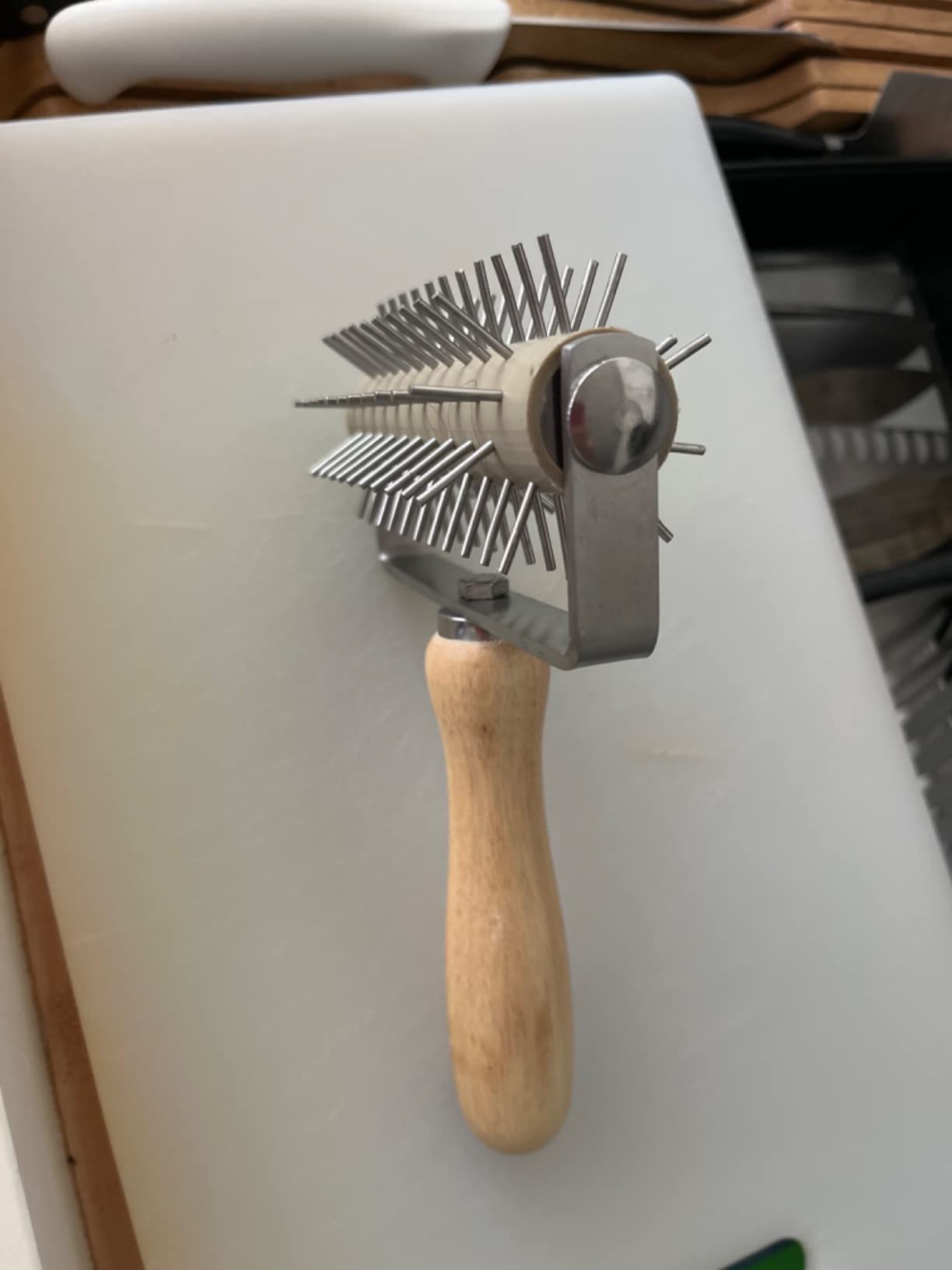 Pizza Dough Docker Roller Stainless Steel, Pin Puncher Dough Hole Maker, Docking Tool for Pizza Pie Cookie Pastry Bread customer photo 2