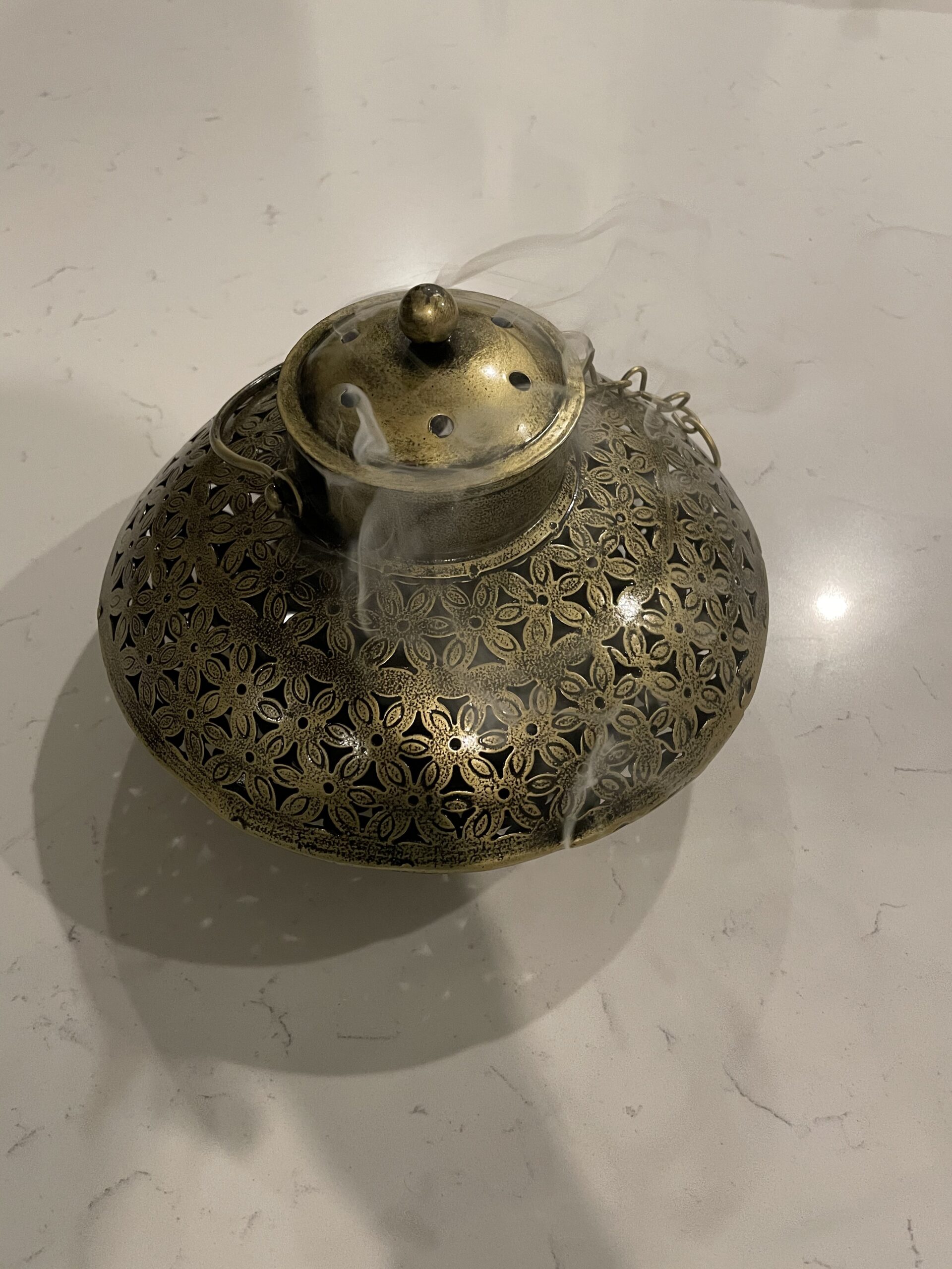 Hanging Incense Burner, Cone Charcoal Resin Incense Holder, Vintage Antique Home Room Wall Decor, House Warming Spiritual Reiki Yoga Meditation Gifts for Women Men, Zen Hippie Bohemian Boho Decor customer photo 2