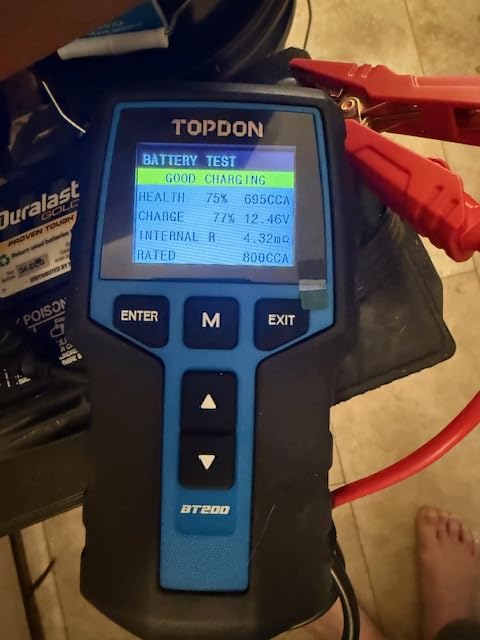 TOPDON BT200 Car Battery Tester 24V 12V Load Tester, 100-2000CCA Automotive Alternator Tester Digital Auto Battery Analyzer customer photo 1