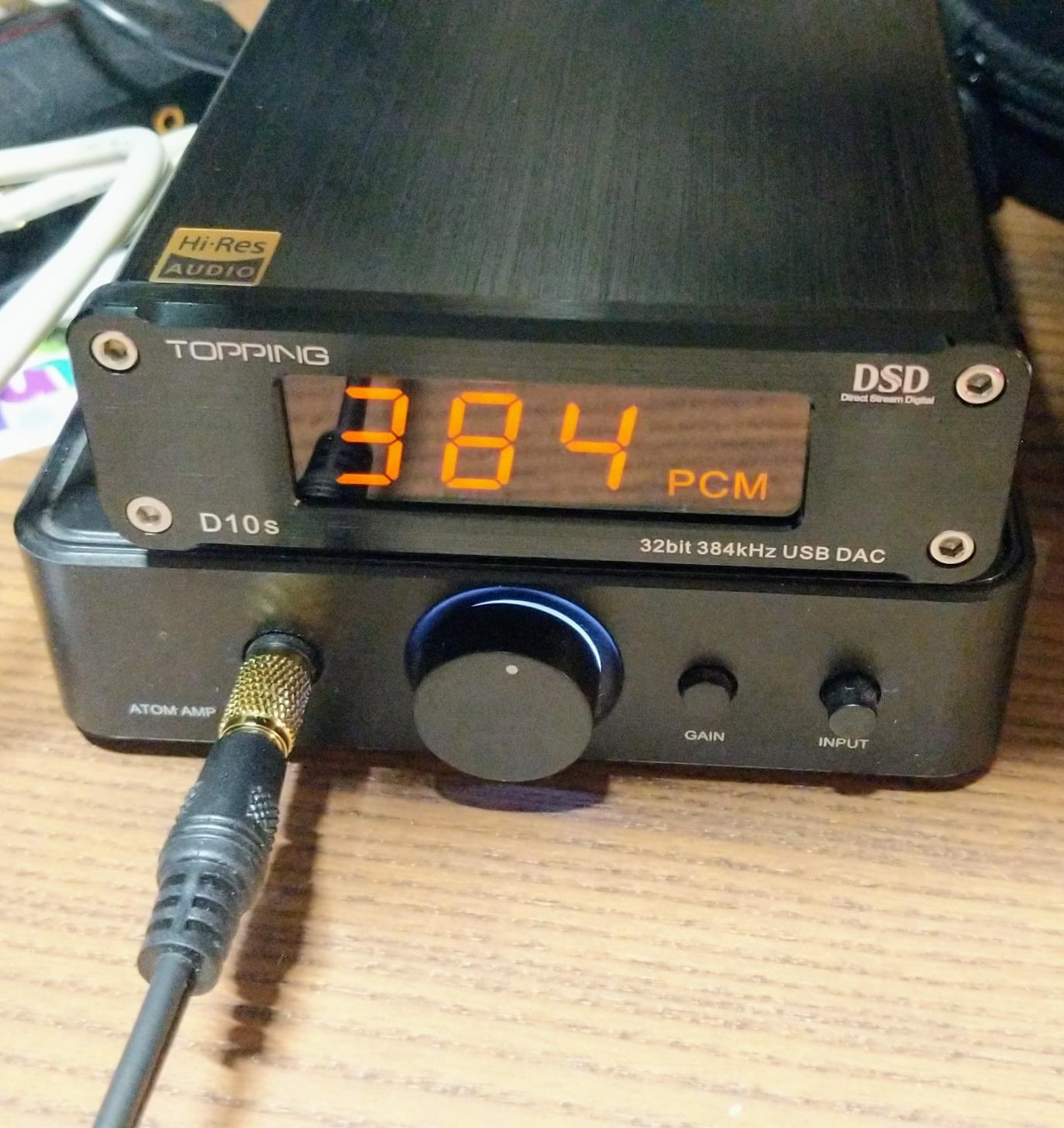 TOPPING D10s USB DAC, XMOS XU208 ES9038Q2M DSD256 PCM 32Bit/384kHz, USB to RCA Coaxial and Optical Outputs, Hi-Res Audio Decoder for Desktop PC/Phone (D10S-Black) customer photo 1