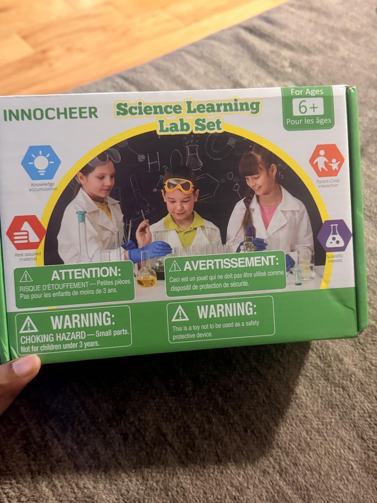 INNOCHEER Kids Science Experiment Kit with Lab Coat Scientist Costume Dress Up and Role Play Toys Gift for Boys Girls Kids Age 6+ Christmas Birthday Party customer photo 2
