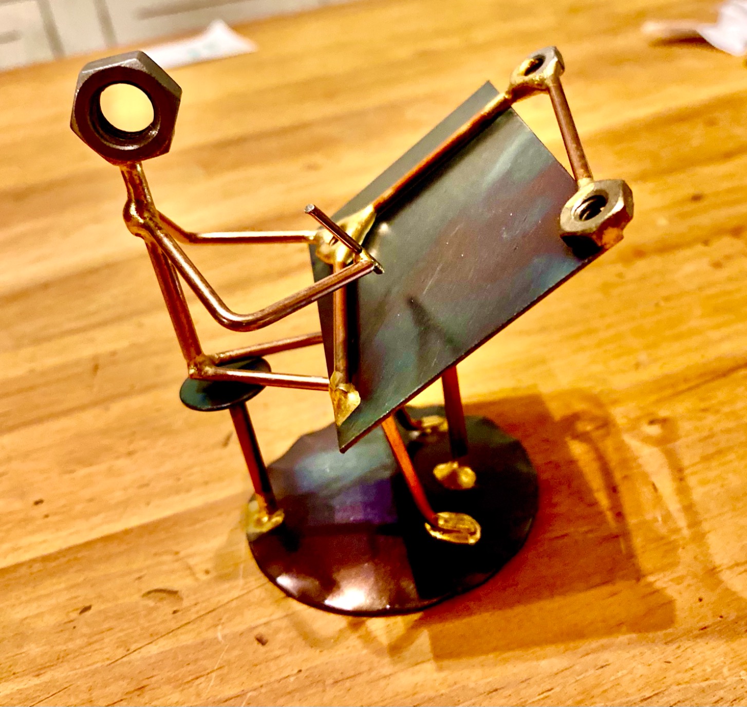Lawyer - Handmade Figurine - Hand Welded Metal Art and Recycled Material Sculptures - Unique Desk Accessories, Law Office Decor, & Lawyer Gifts - Made in the USA customer photo 2