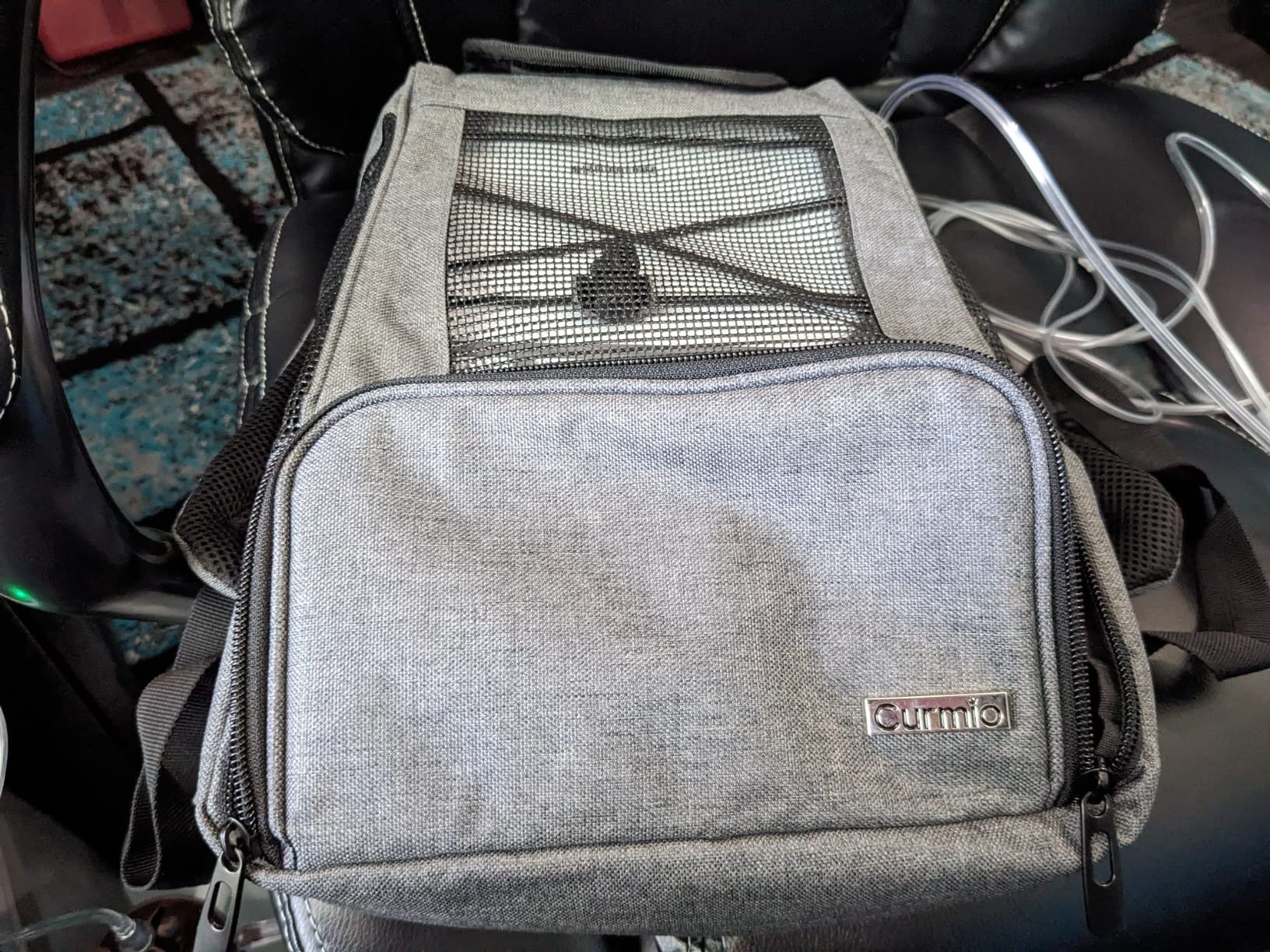CURMIO Portable Oxygen Concentrators Backpack, POC Travel Carrying Bag with Mesh Panels for Breathability, Compatible for Inogen, Oxygo, Caire Units customer photo 2