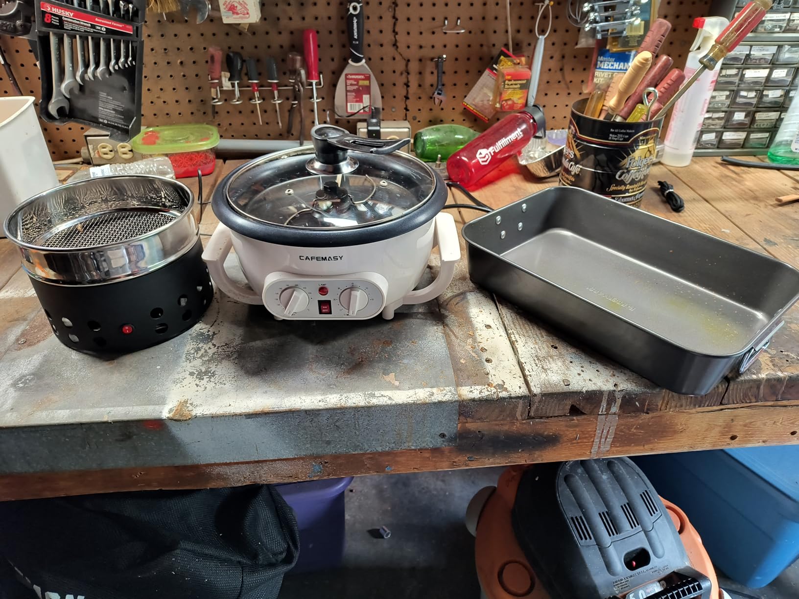 ANGELLOONG Coffee Roaster Machine, 110V 1200W Coffee Bean Roaster | 750g Home Roasting, 1200W Heating, 212-464 F Temp Control, 0-60 Min Timer, Stirring, Glass Lid customer photo 1