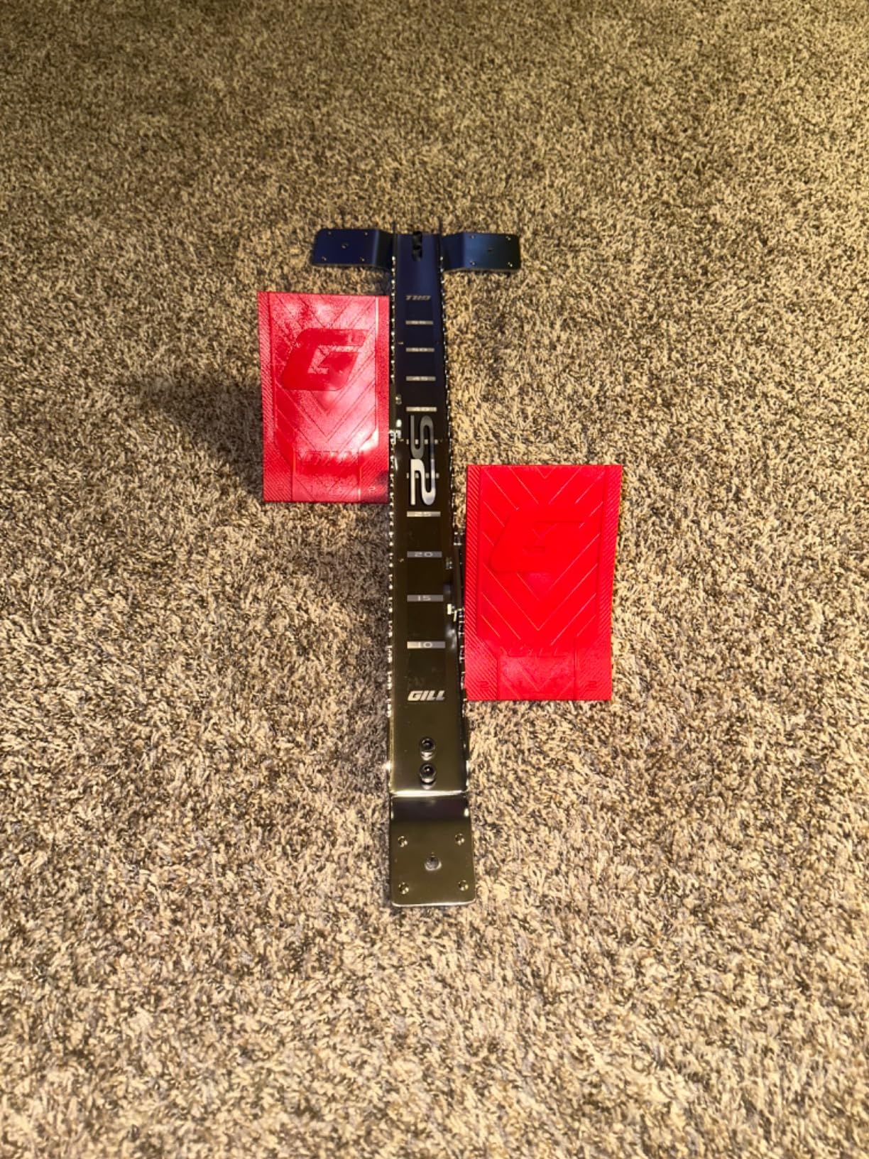 Track and Field Starting Blocks - Adjustable Blocks for Sprinting - Polished Steel Rail Track Training Equipment - 8 Inch Cast Aluminum Pedals - Gill Athletics - Royal Blue customer photo 1
