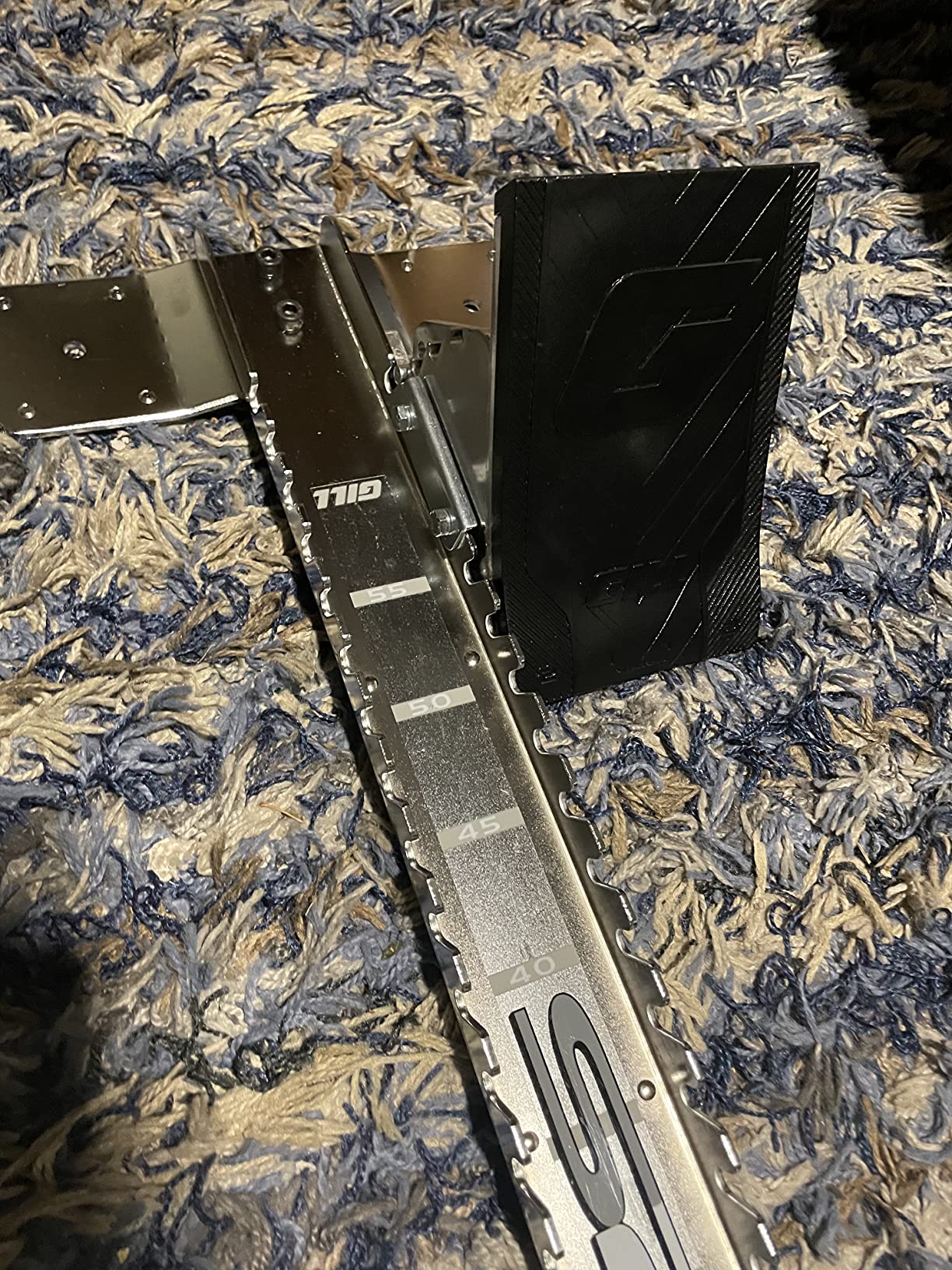 Track and Field Starting Blocks - Adjustable Blocks for Sprinting - Polished Steel Rail Track Training Equipment - 8 Inch Cast Aluminum Pedals - Gill Athletics - Royal Blue customer photo 2