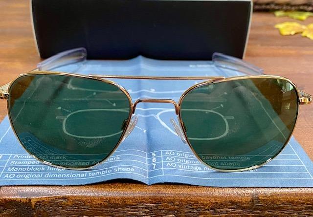 American Optical Gold Original Pilot Sunglasses | Nylon & Glass Lenses | Polarized & Non-Polarized customer photo 2