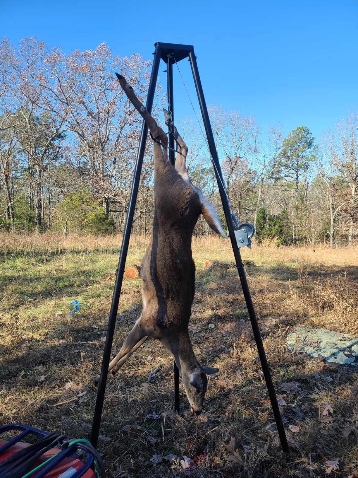 Kill Shot Hunting Tripod Game Hoist 500 lb Capacity with Gambrel & Winch for Cleaning, Skinning, Moving Game customer photo 2