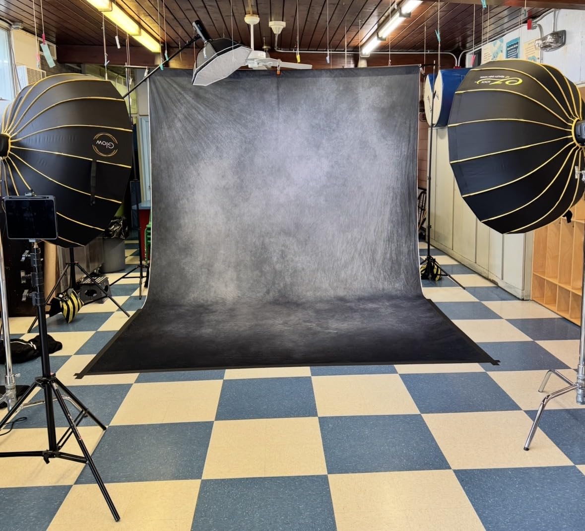 Kate 5x7ft Dark Backdrop Black Abstract Texture Portrait Photo Backgrounds Photography Studio Props customer photo 1