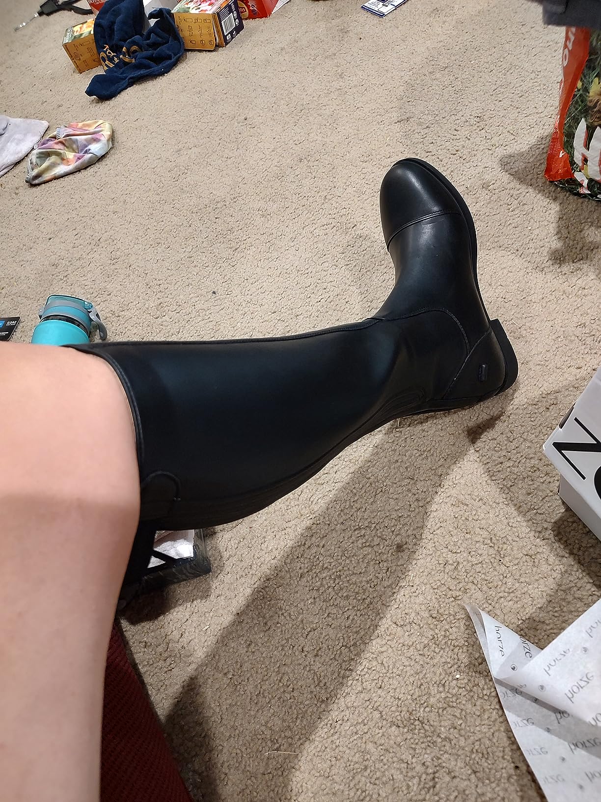 HORZE Rover Women's Synthetic Leather Dressage Tall Riding Boots | All-Weather, Water-Resistant with Rear Zipper customer photo 2