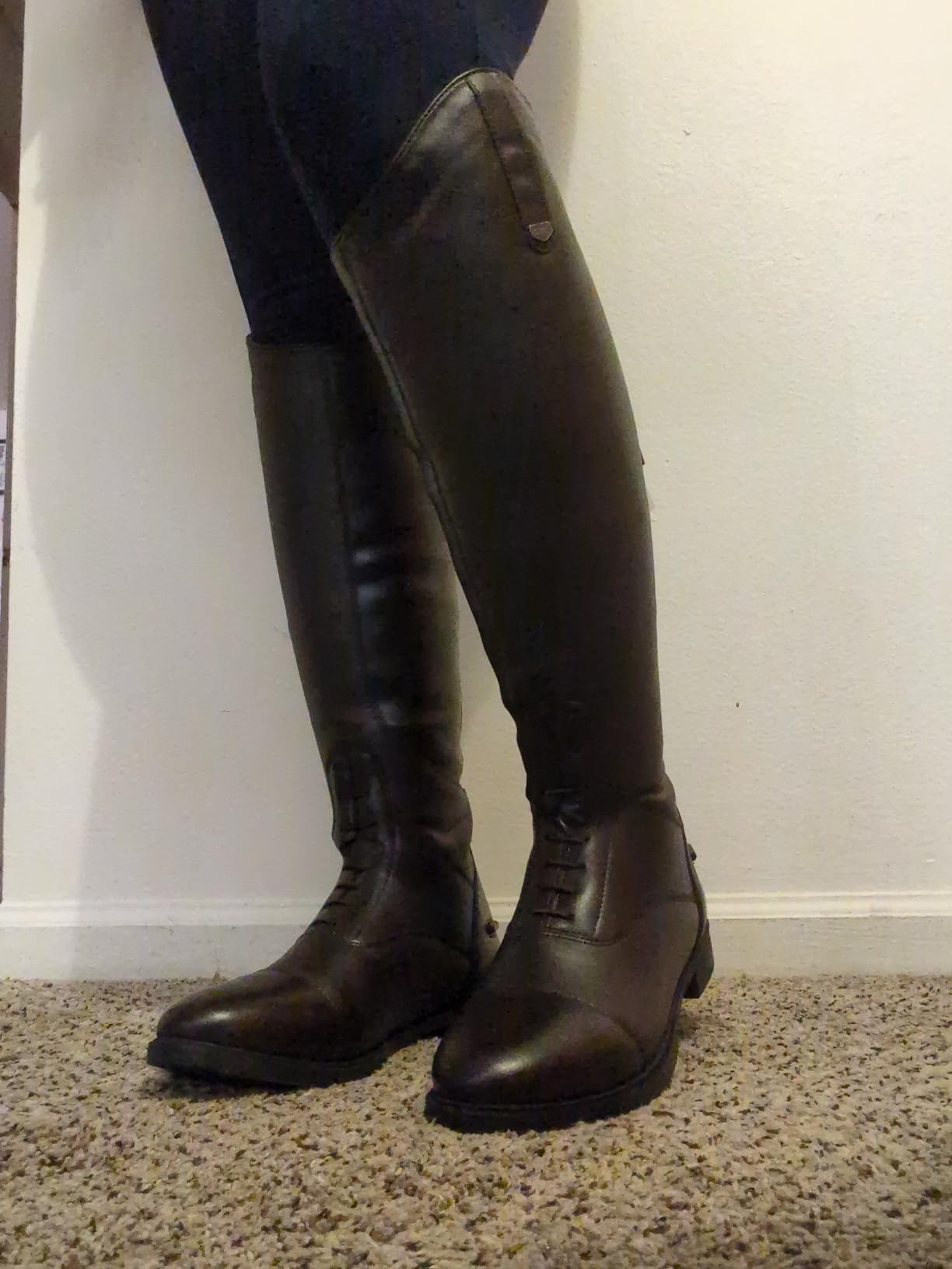 HORZE Rover Women's Synthetic Leather Classic Tall Field Riding Boots | Water-Resistant with Laces and Rear Zipper customer photo 1