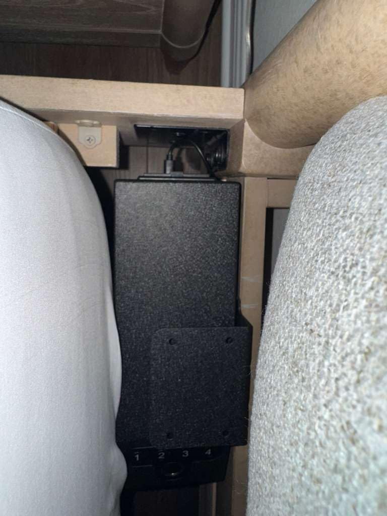 Biometric Slider Handgun Gun Safe for Nightstand, Desk, Bed Side,Truck - Auto Sliding Door Hand Gun Safe for Pistol -with Fingerprint, PIN Code, KEY Access customer photo 2