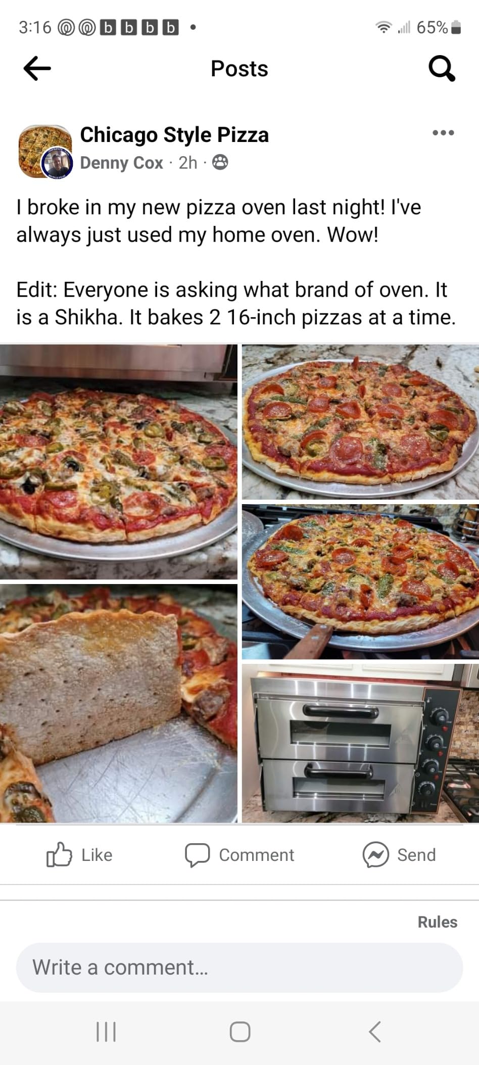 Shikha Commercial Pizza Oven 16 inch Pizza Double Deck 3000W 110V Electric Oven Multipurpose Toaster Bake Broiler 40L Capacity Stainless Steel for Restaurant Home customer photo 1