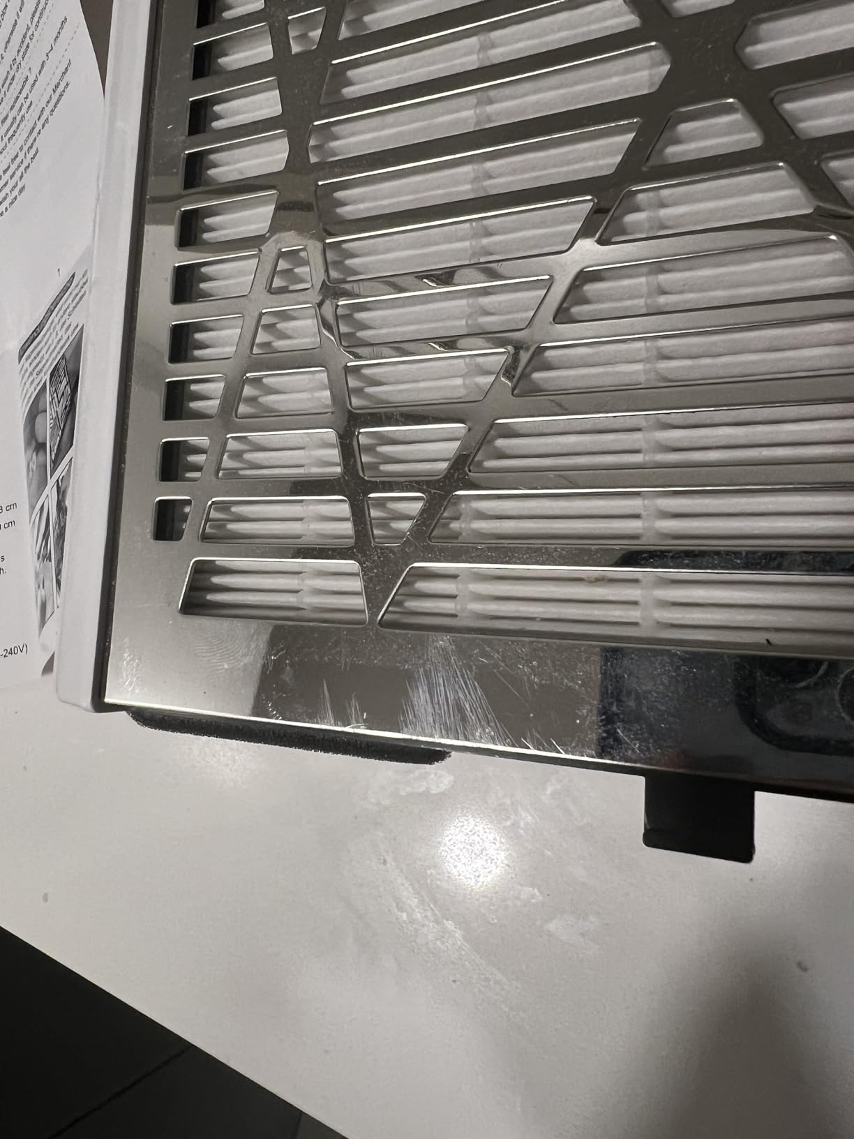 BRANTMAKER Nail Dust Collector with Brush and 2 Reusable Filters, 60W Vacuum Dust Fan for Acrylic Nails (white) customer photo 2