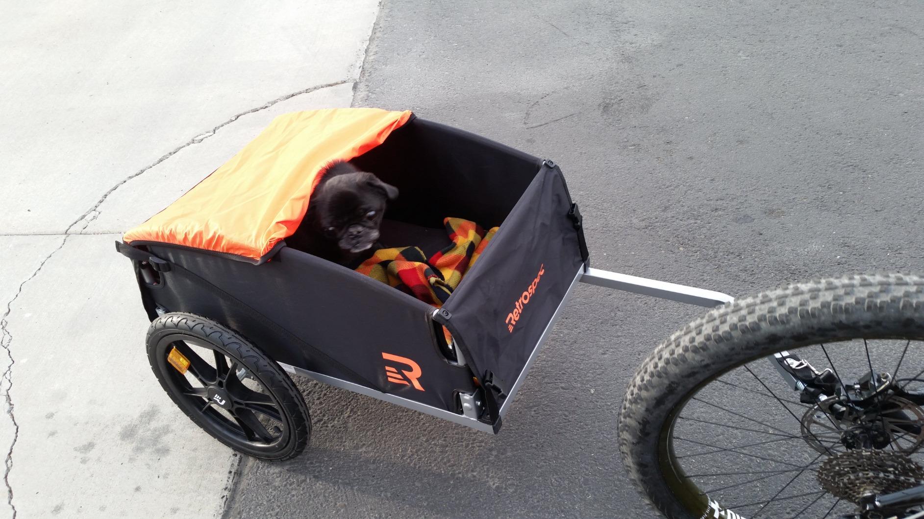 Retrospec Rover Hauler Bike Cargo Trailer - Foldable Frame with Weather-Resistant Fabric & 80lb Capacity customer photo 2