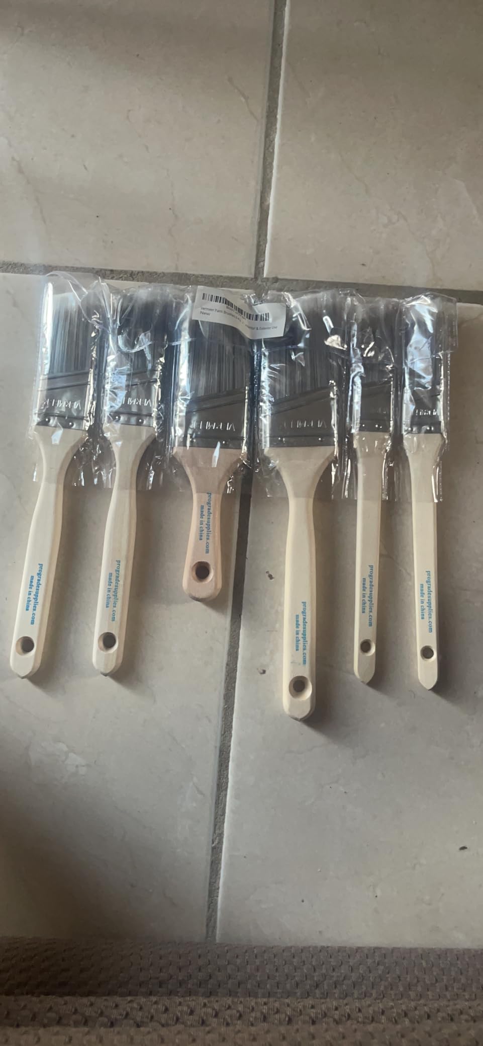 VERMEER Angle Paint Brushes, 6-Pk Angle Brush Set, Angle Sash for Walls, Trim, Cabinets, Cut-in Work, Interior and Exterior Latex and Oil Paints, Stains customer photo 1