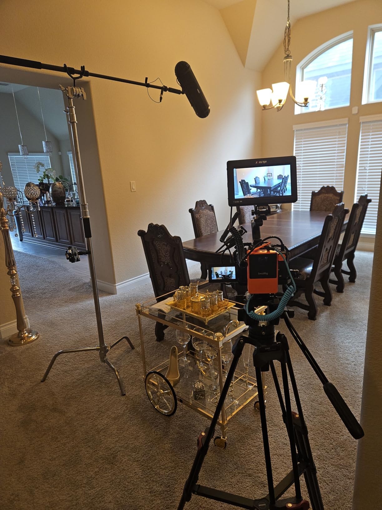 Heavy Duty C Stand 10.8ft/330cm with Boom Arm Sandbag Grips, 100% Stainless Steel Photography Light Stand Studio Monolight, Softbox, Reflector (Max Loading 44 Pounds customer photo 1