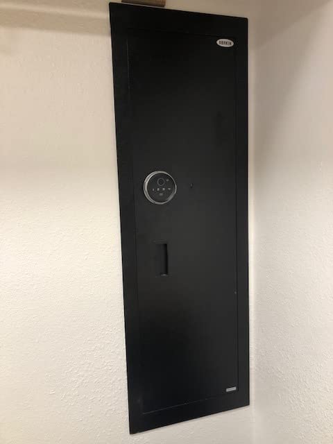Langger Biometric Wall Safe, Hidden Fingerprint Security Wall-mounted Safe, In Wall Safe Between Studs, Size Upgrade (White-Small Size) customer photo 2