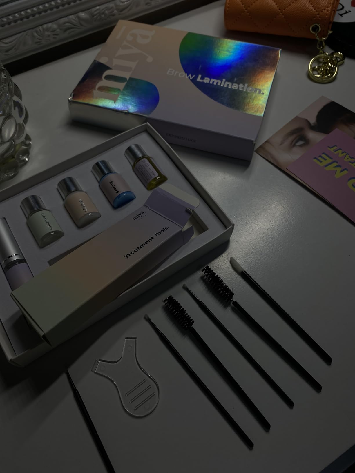 MIYA LASH Brow Lamination Kit | Professional Eyebrow Lamination with Keratin | DIY Brow Lift Kit | Fuller, Thicker Brows for 6 weeks | Includes Easy to Use Instruction, Treatment Tools & Brushes customer photo 1
