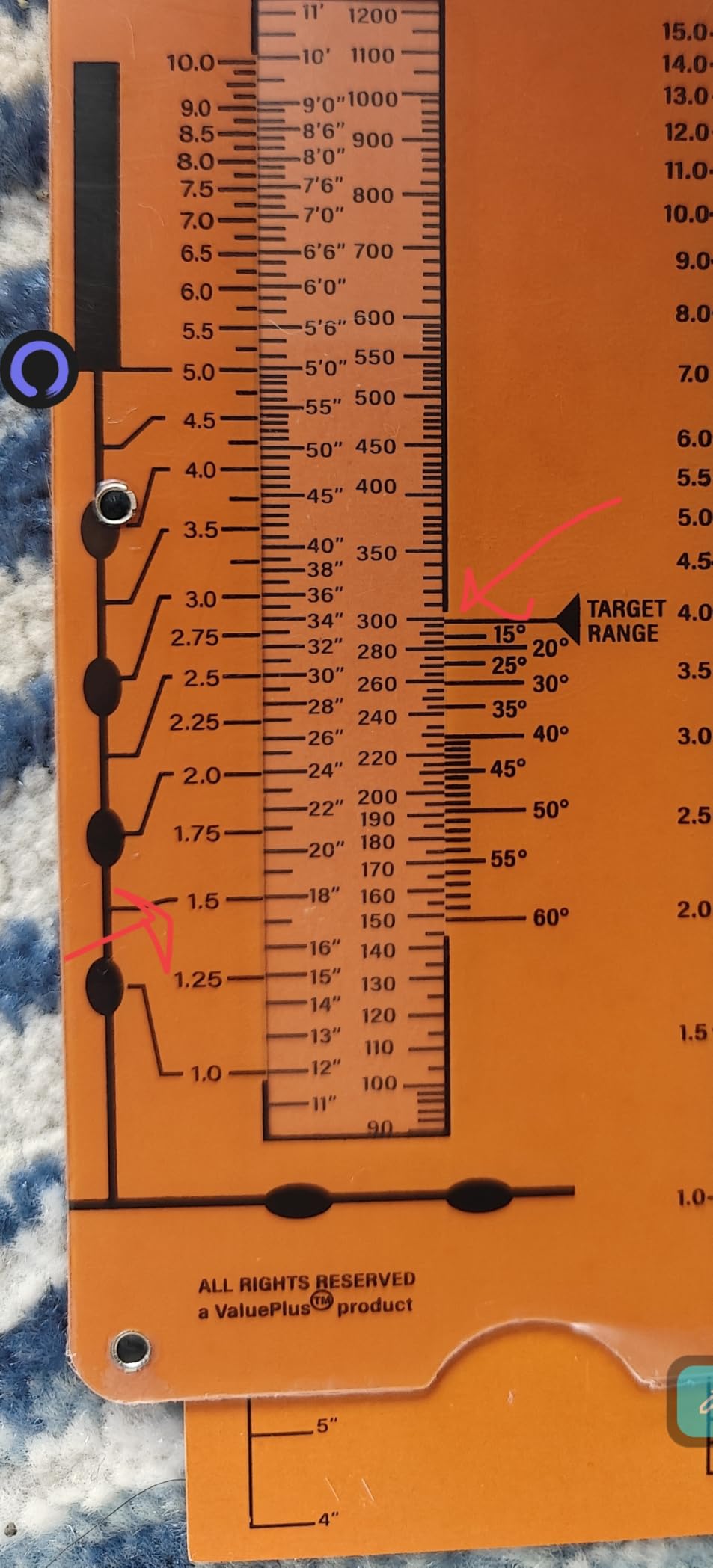 MRAD Ruler Range to Target Calculator Compact and Portable Firing Measurement Slide Rule Tool for Hunting and Long-Range Shooting customer photo 1