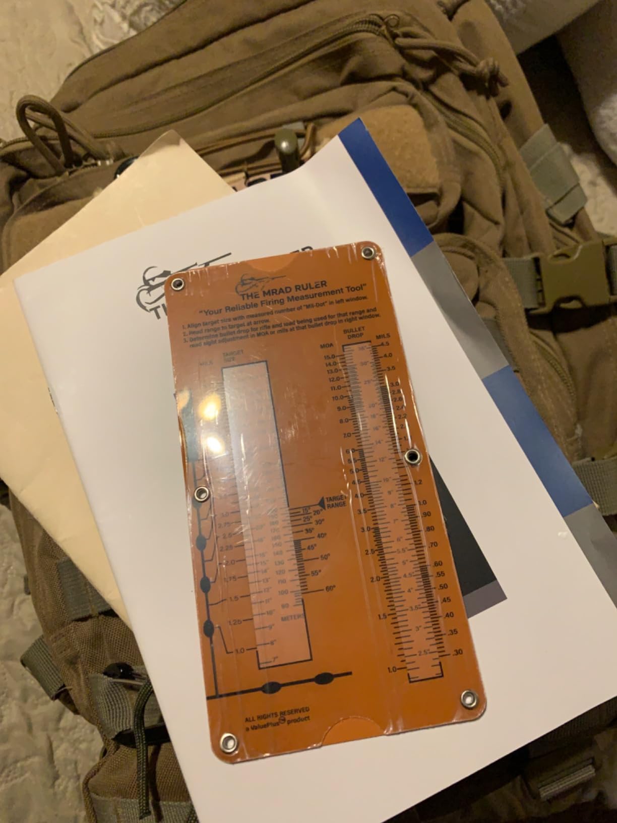 MRAD Ruler Range to Target Calculator Compact and Portable Firing Measurement Slide Rule Tool for Hunting and Long-Range Shooting customer photo 2