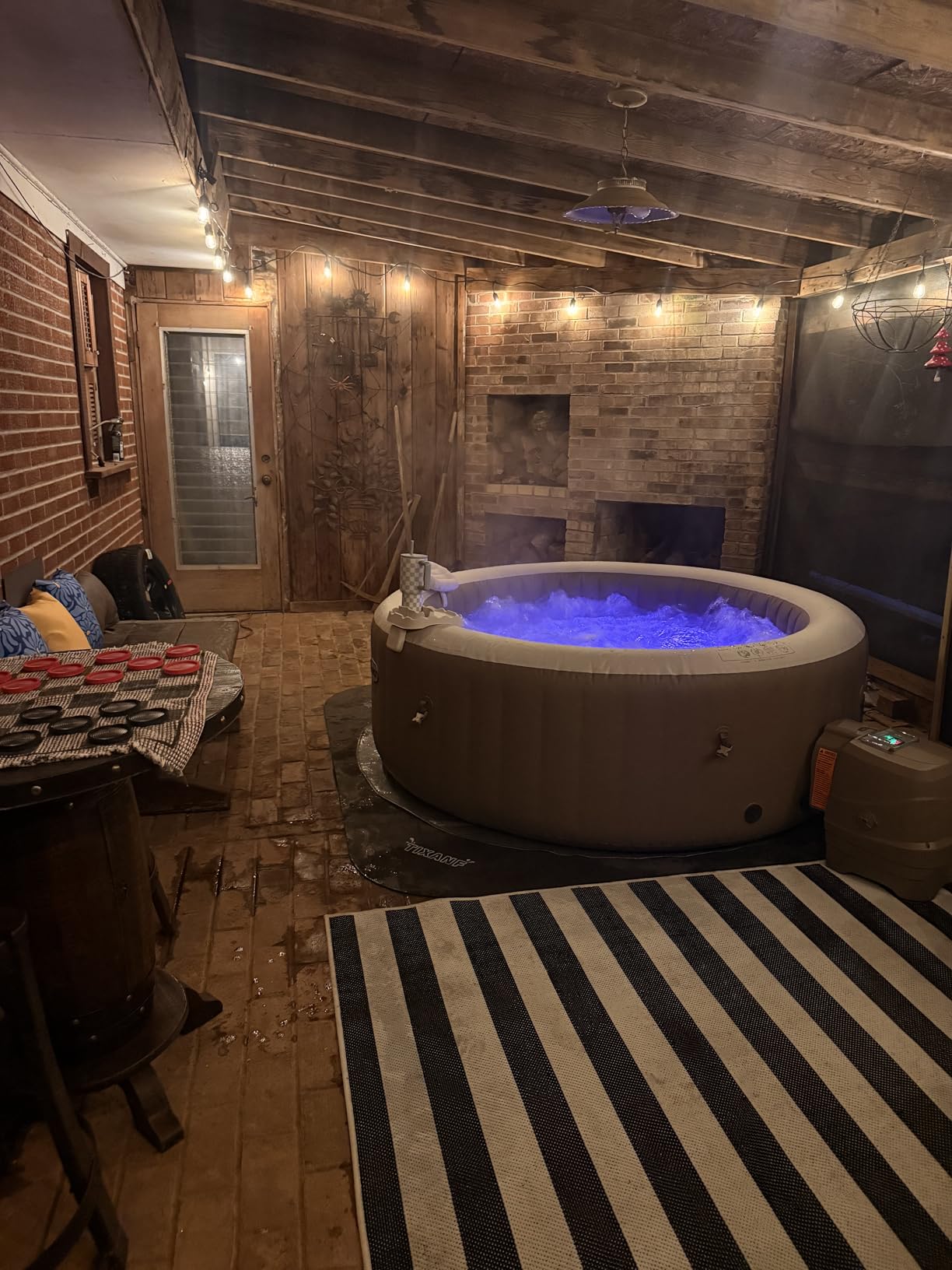 INTEX PureSpa Plus 6 Person Round Inflatable Hot Tub, Bubble Massage Spa Set with Energy Efficient Cover, 2 Headrests, & LED Light, 85 in x 28 in customer photo 4