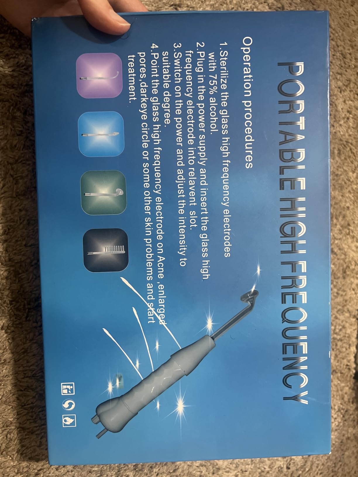 MYSWEETY High Frequency Portable Handheld Facial Skin Care Wand Machine customer photo 1