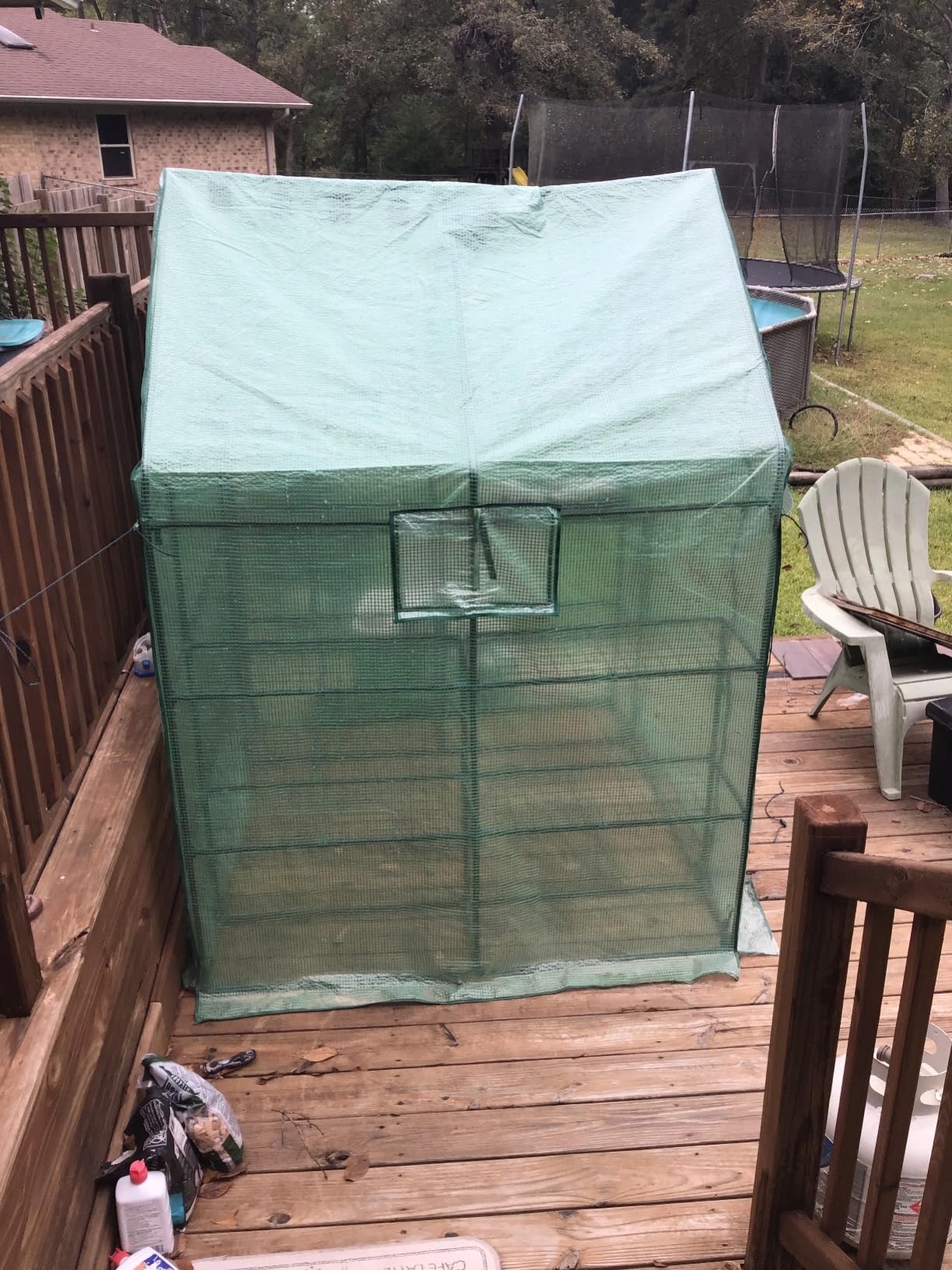 SUNGIFT Walk-in Greenhouse for Outdoors, 57x61x80 Inch Large Greenhouse, 3 Tiers 10 Shelves with Observation Windows Roll-up Door customer photo 2