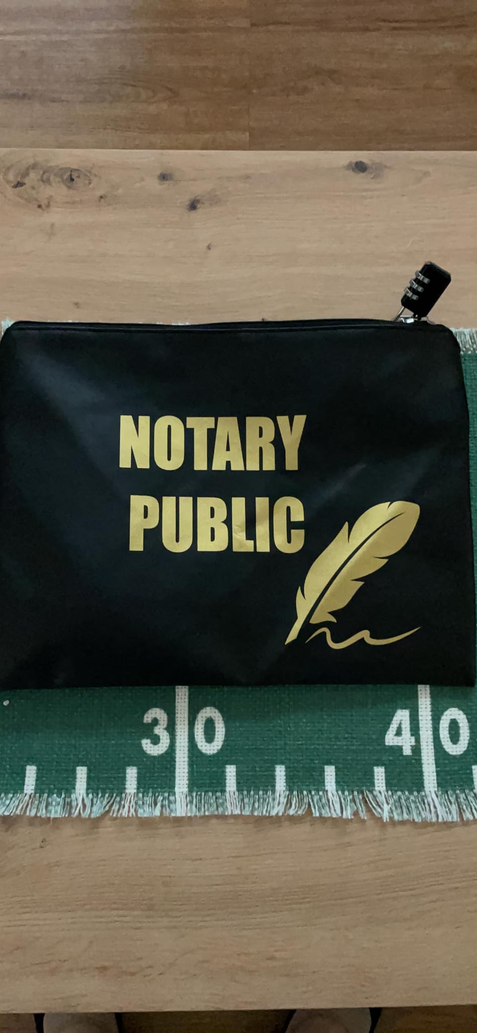 Notary Bag and Lock Fingerprint Ink Pad Kit Black Waterproof Notary Bag Notary Public Locking Bag Security Bag 2 Thumbprint Ink Pads Notary Supplies Kit Metal Combination Lock(4 Pack) customer photo 2
