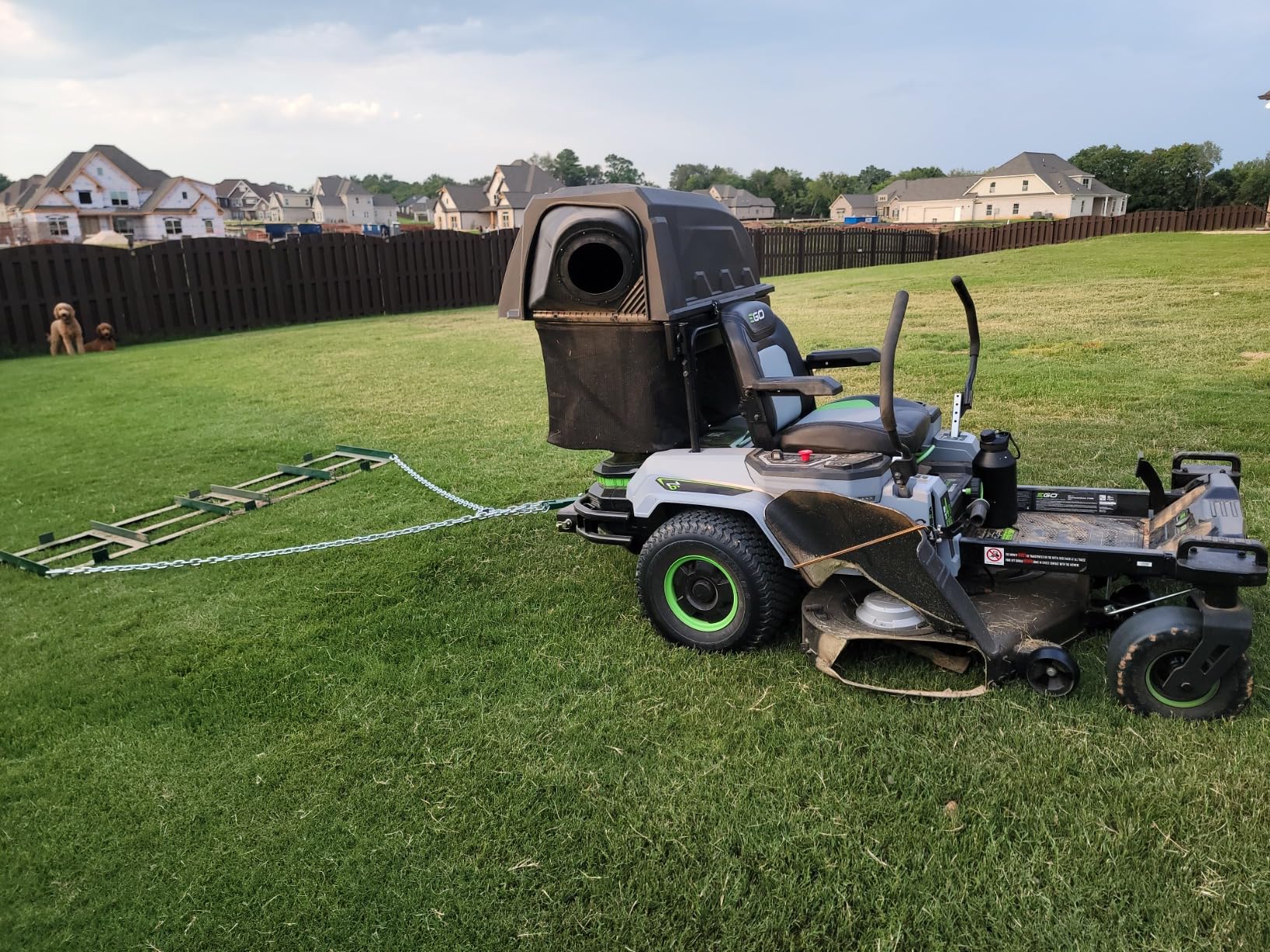 The Original 6FT Drag Harrow Driveway Grader, 55 LB Heavy Duty Tow Behind Lawn and Landscape Rake, Gravel Driveway Drag, Power Rake, Lawn Leveler customer photo 2