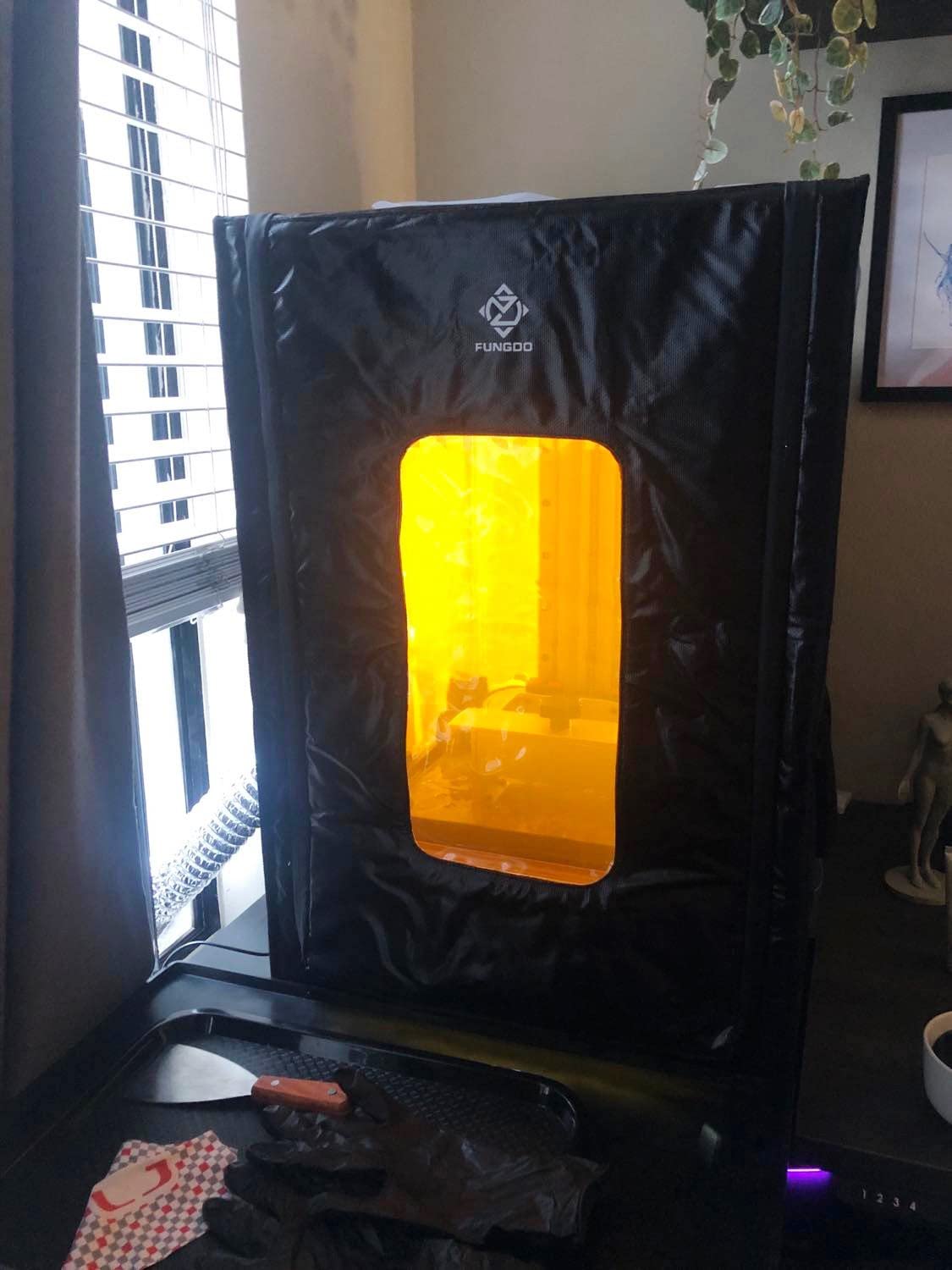 3D Printer Enclosure with Ventilation Kit & LED Lighting- Thermal Insulation Cover & Fume Extraction Tent for FDM/DLP/SLA/LCD 3D Printers(Size 540 * 640 * 750mm) customer photo 2