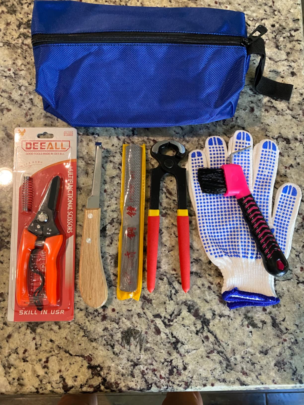 8 inch Farrier Tool Kits (7 Piece) Mini Rasp Hoof File Goat Pig Equine Metal Shears Professional Farriers Hoof Nipper Cutter Handle Knife customer photo 2