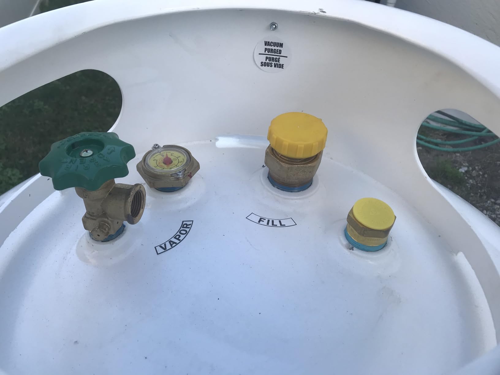 Flame King YSN420ASME 420LB (120 Gallon) ASME Vertical Steel Propane Tank, White customer photo 2