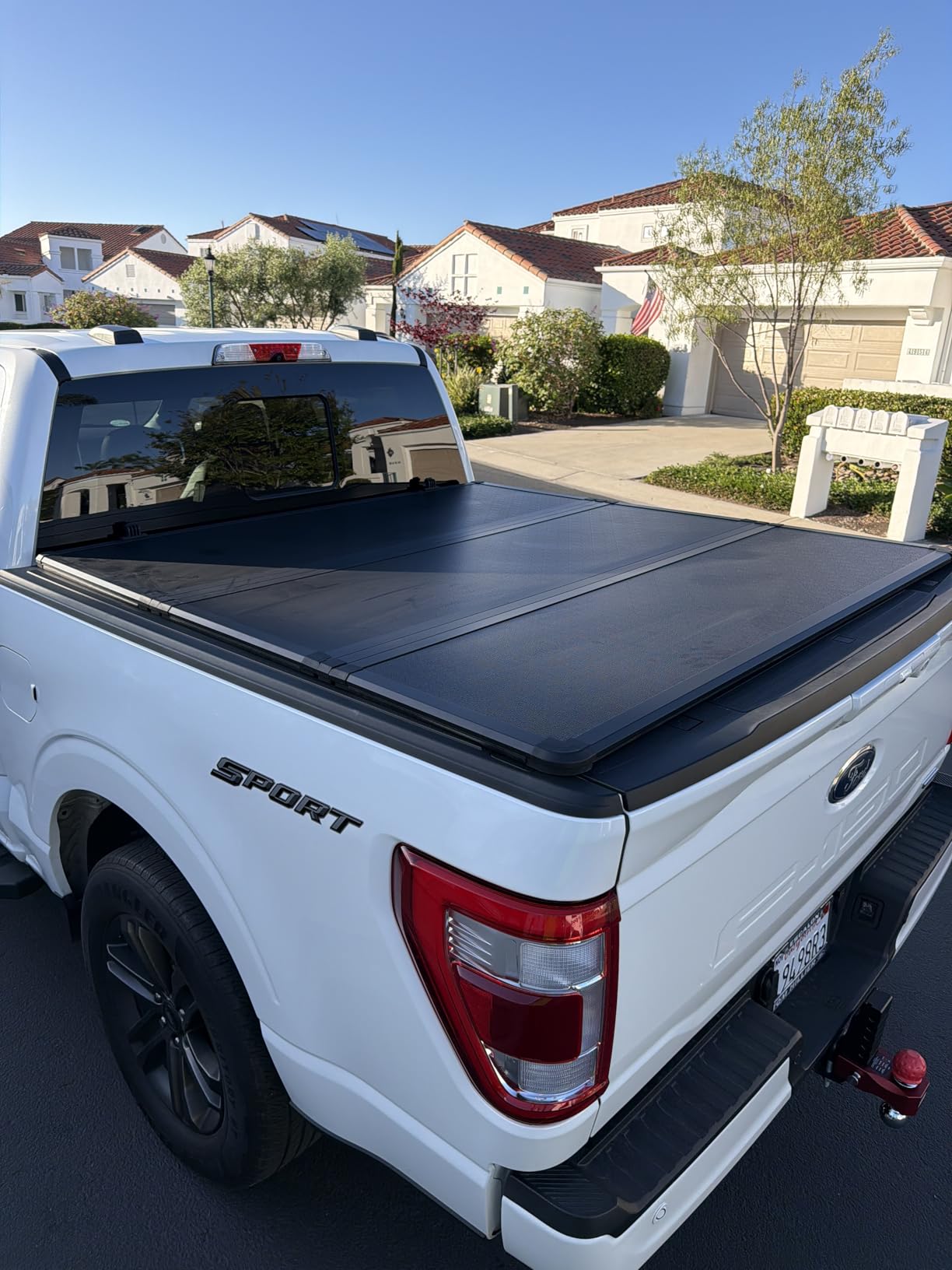 Tutel Hard Shell Folding Truck Bed Tonneau Cover|Fits 2015-2026 Ford F150 5'5