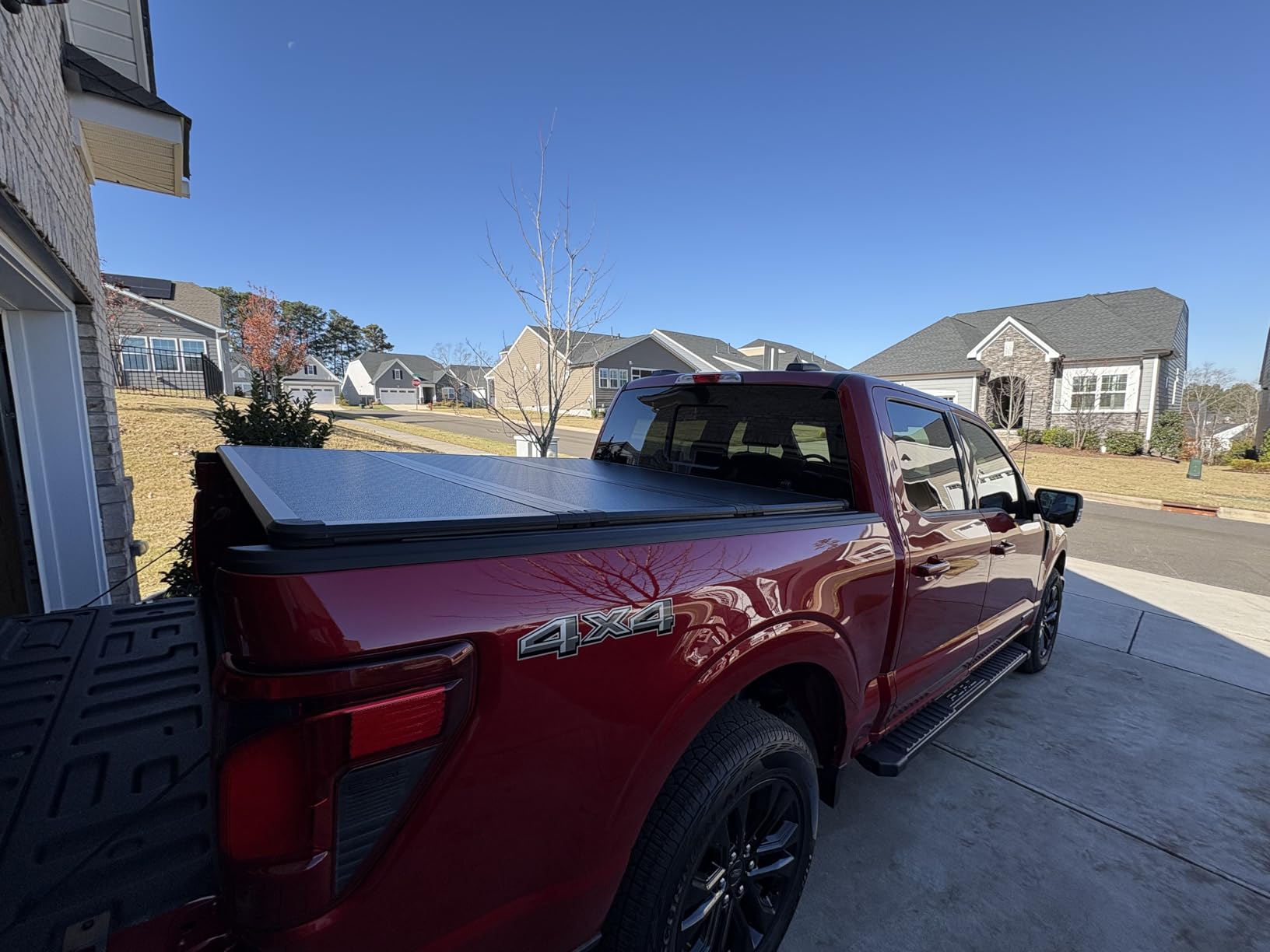 Tutel Hard Shell Folding Truck Bed Tonneau Cover|Fits 2015-2026 Ford F150 5'5