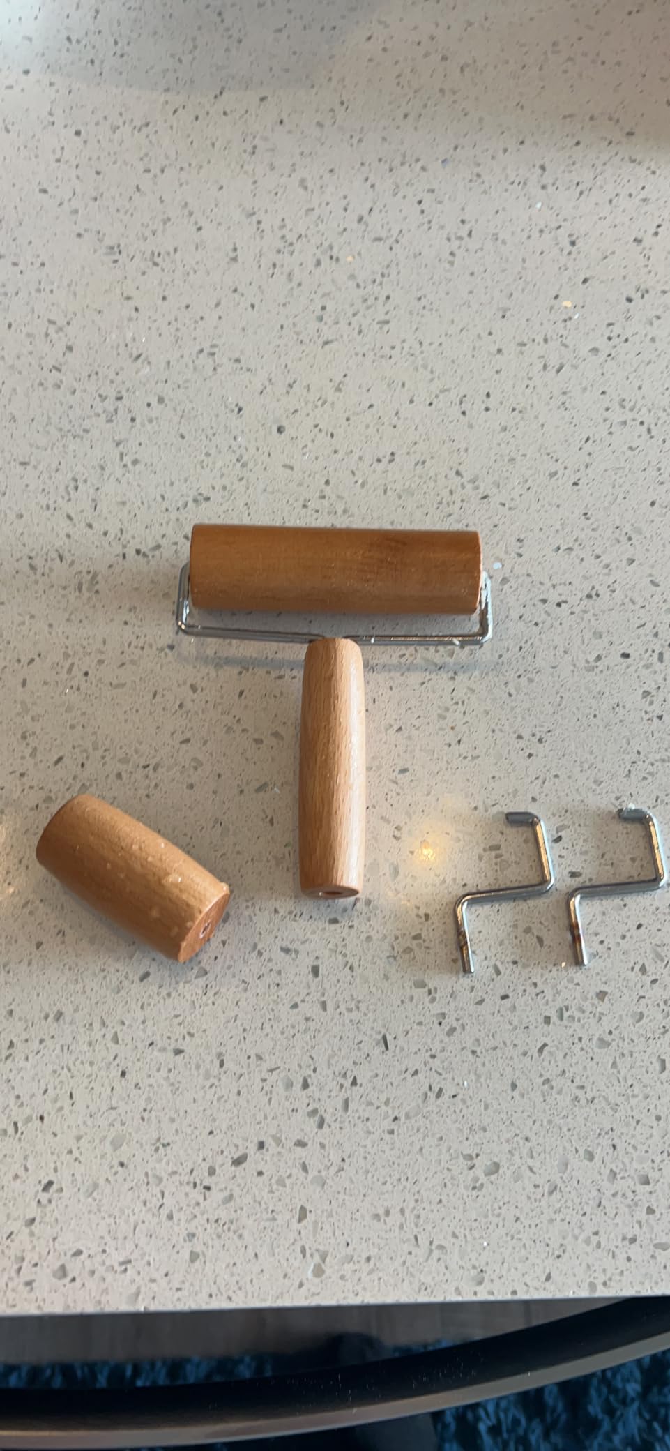 Hiceeden Set of 2 Pizza Dough Roller & Dough Docker, Stainless Steel Dough Hole Maker Puncher Wooden Rolling Pin for Pizza, Cookie, Pie, Pastry, Bread, Crust customer photo 1