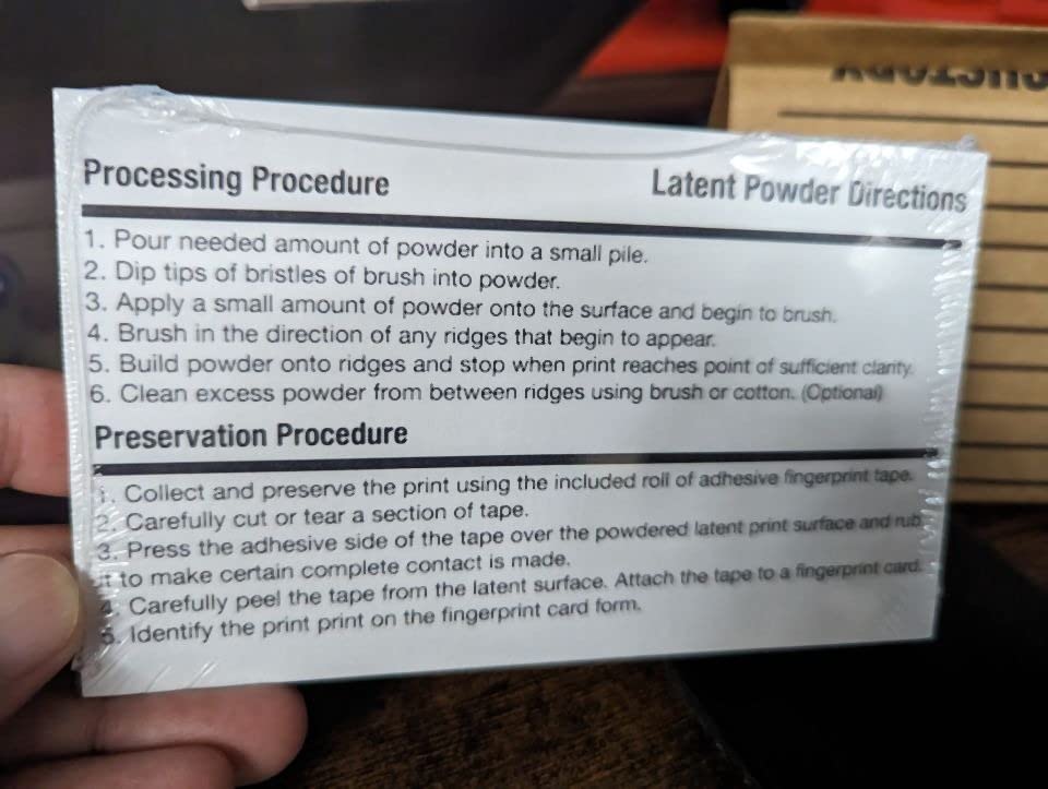 Crime Scene Basic Latent Fingerprint Kit, Bichromatic Grey Powder customer photo 2